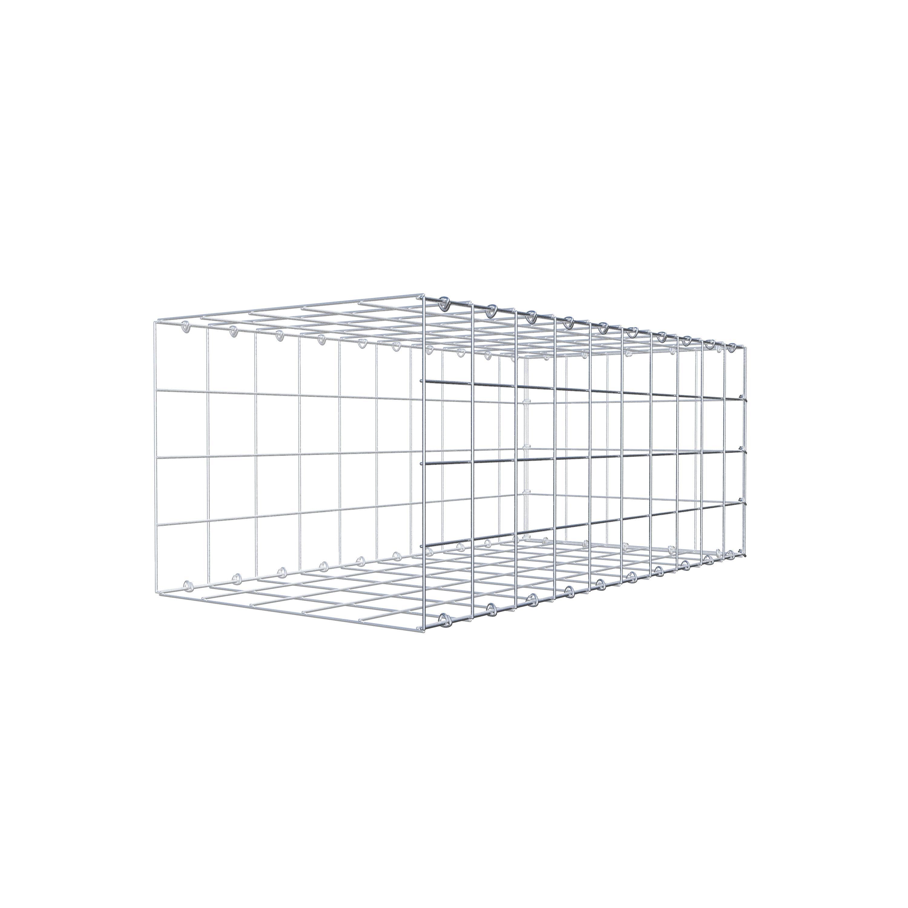 Monteret gabion type 2 100 cm x 40 cm x 50 cm (L x H x D), maskestørrelse 10 cm x 10 cm, C-ring