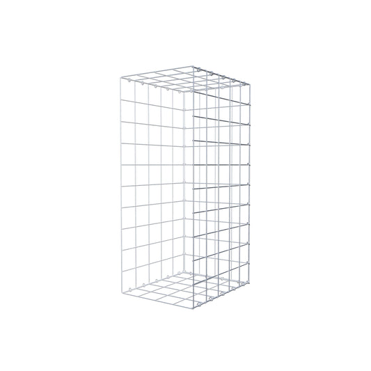 Monteret gabion type 2 100 cm x 50 cm x 40 cm (L x H x D), maskestørrelse 10 cm x 10 cm, C-ring