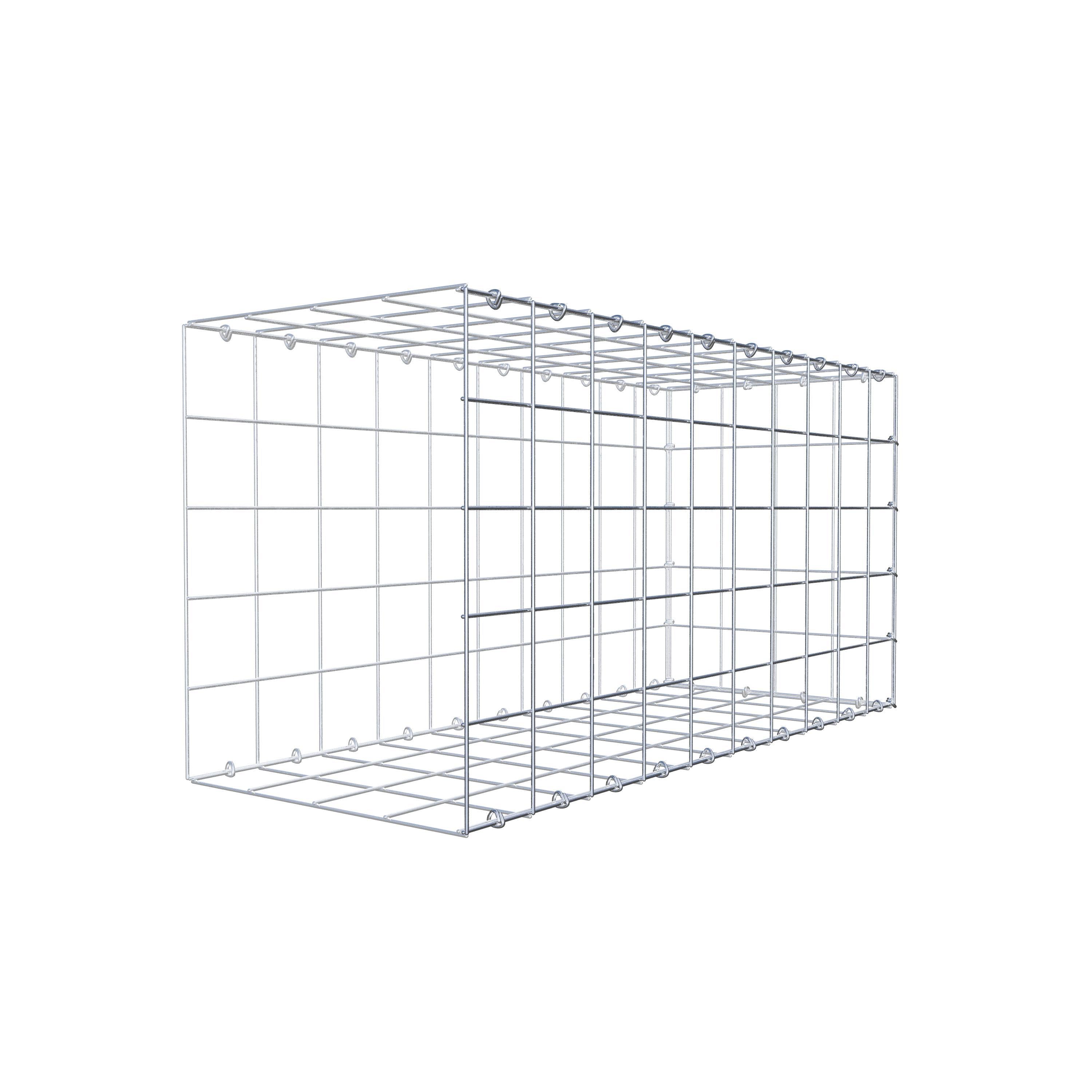 Monteret gabion type 2 100 cm x 50 cm x 40 cm (L x H x D), maskestørrelse 10 cm x 10 cm, C-ring