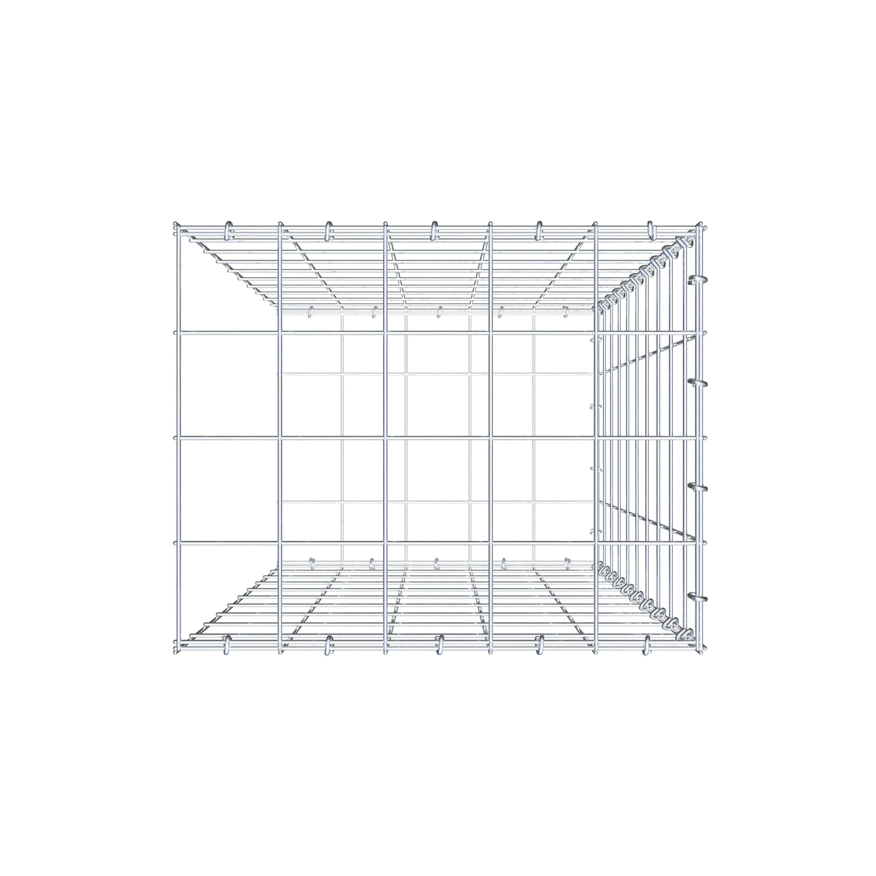 Gabião tipo 2 100 cm x 50 cm x 40 cm (C x A x P), malhagem 10 cm x 10 cm, anel C