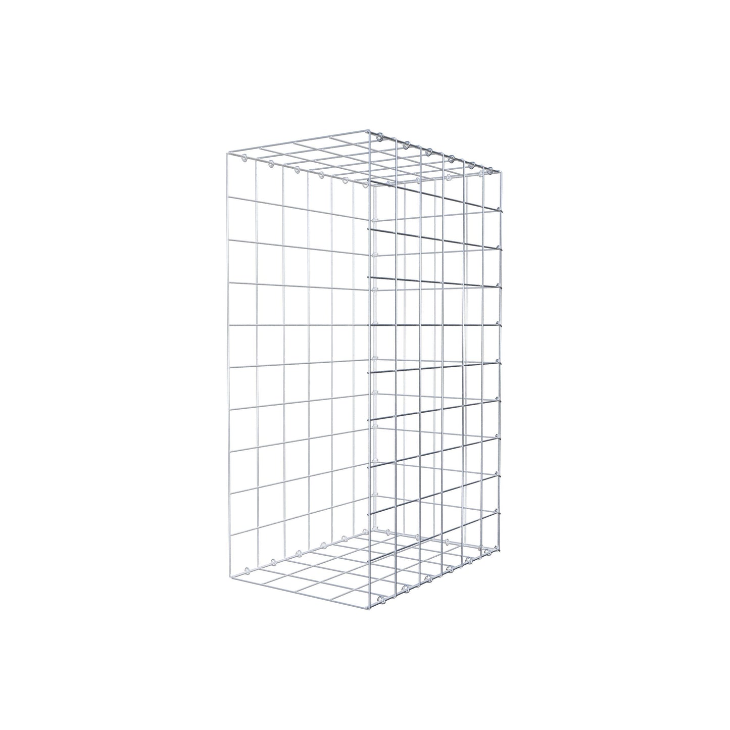 Monteret gabion type 2 100 cm x 60 cm x 40 cm (L x H x D), maskestørrelse 10 cm x 10 cm, C-ring