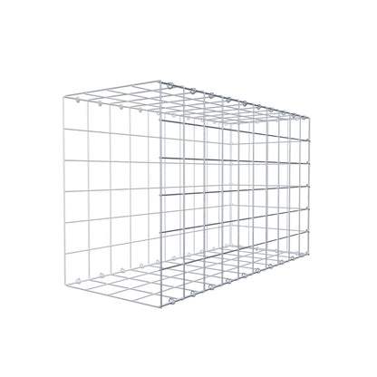 Monteret gabion type 2 100 cm x 60 cm x 40 cm (L x H x D), maskestørrelse 10 cm x 10 cm, C-ring