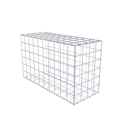 Monteret gabion type 2 100 cm x 60 cm x 40 cm (L x H x D), maskestørrelse 10 cm x 10 cm, C-ring