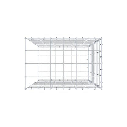 Monteret gabion type 2 100 cm x 60 cm x 40 cm (L x H x D), maskestørrelse 10 cm x 10 cm, C-ring