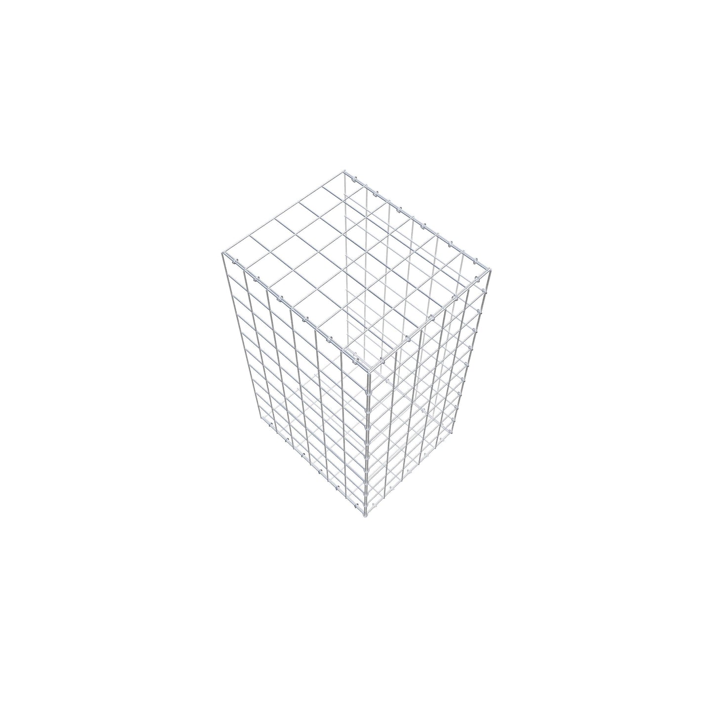 Gavión complementario de tipo 2 100 cm x 60 cm x 50 cm (largo x alto x fondo), malla 10 cm x 10 cm, anillo en C