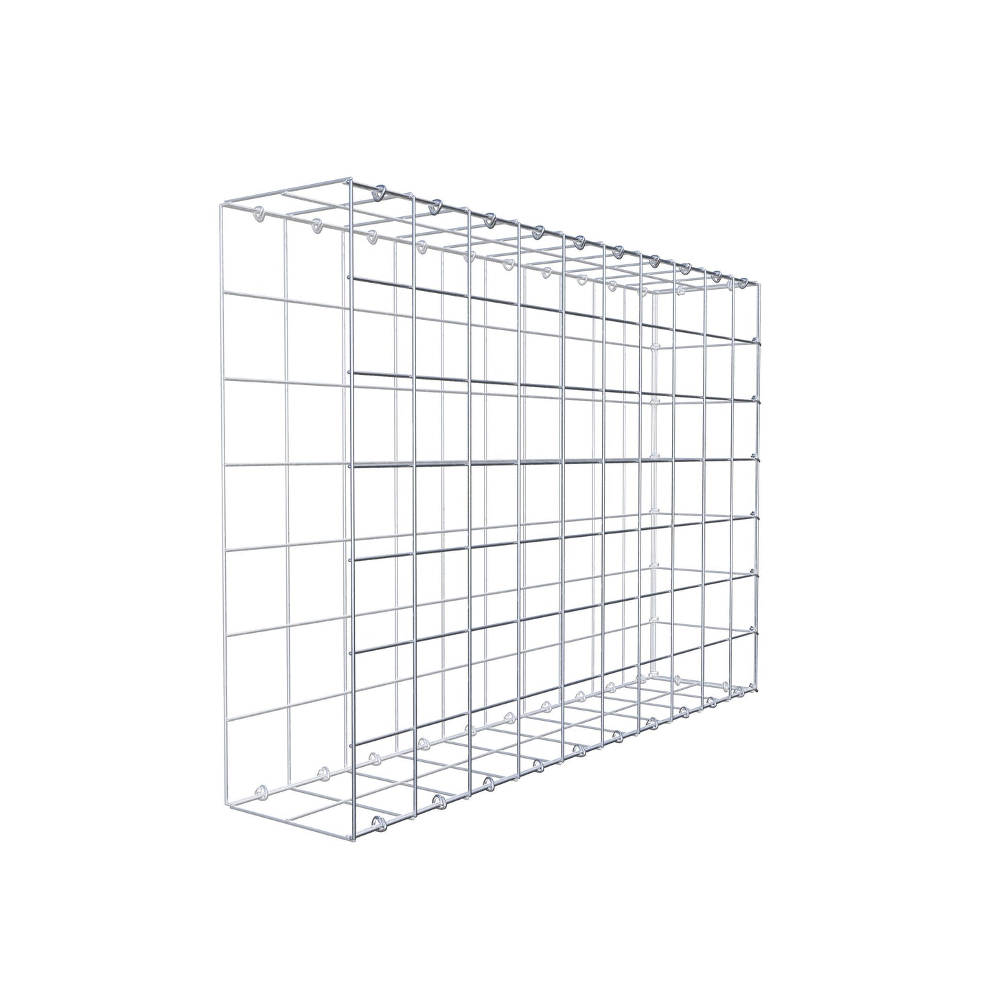 Typ 2 påbyggnadsgabion 100 cm x 70 cm x 20 cm (L x H x D), maskstorlek 10 cm x 10 cm, C-ring