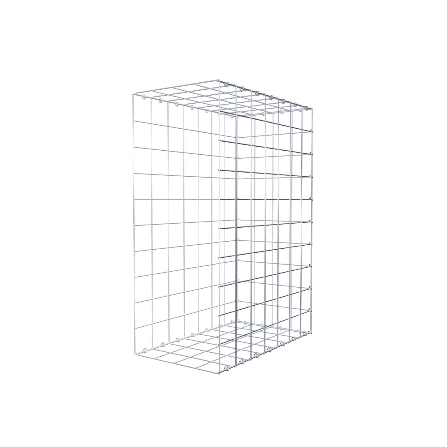 Typ 2 påbyggnadsgabion 100 cm x 70 cm x 40 cm (L x H x D), maskstorlek 10 cm x 10 cm, C-ring