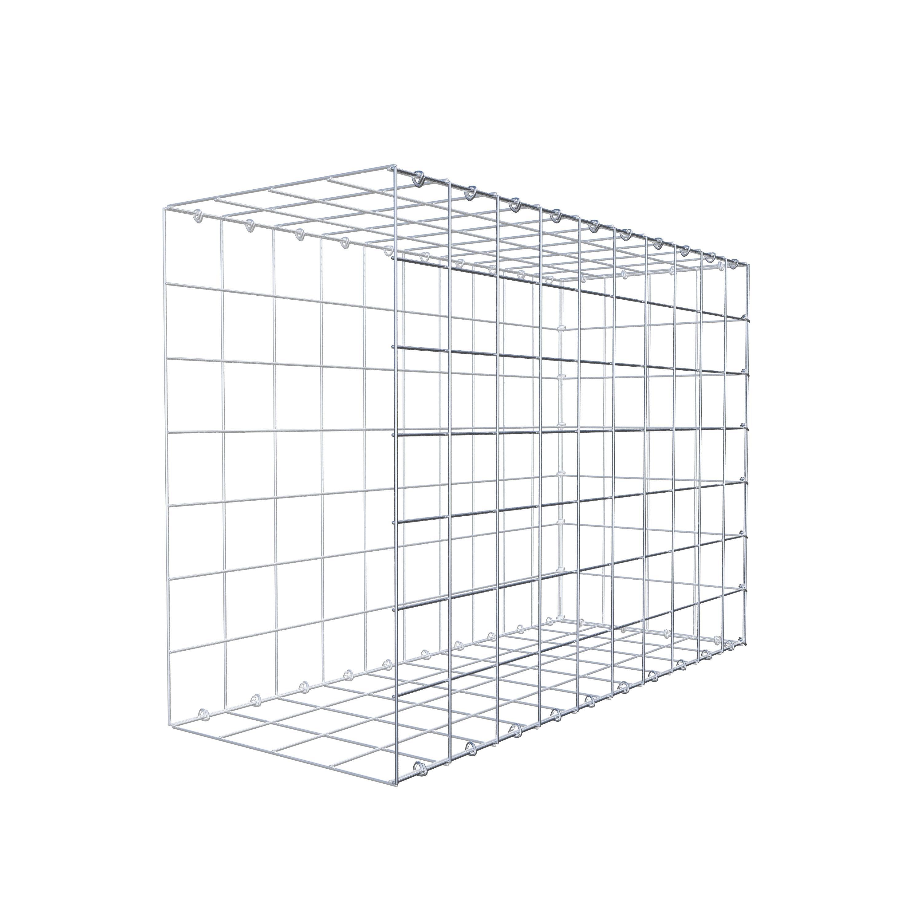 Monteret gabion type 2 100 cm x 70 cm x 40 cm (L x H x D), maskestørrelse 10 cm x 10 cm, C-ring