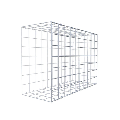 Typ 2 påbyggnadsgabion 100 cm x 70 cm x 40 cm (L x H x D), maskstorlek 10 cm x 10 cm, C-ring