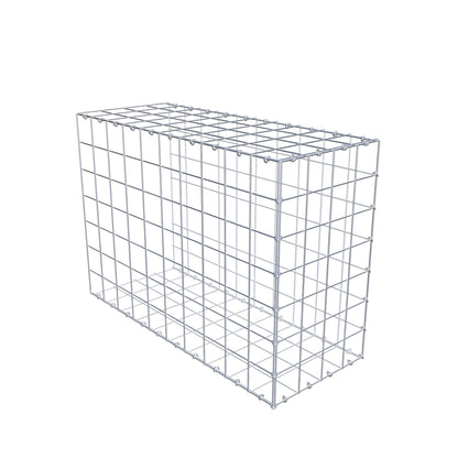 Typ 2 påbyggnadsgabion 100 cm x 70 cm x 40 cm (L x H x D), maskstorlek 10 cm x 10 cm, C-ring