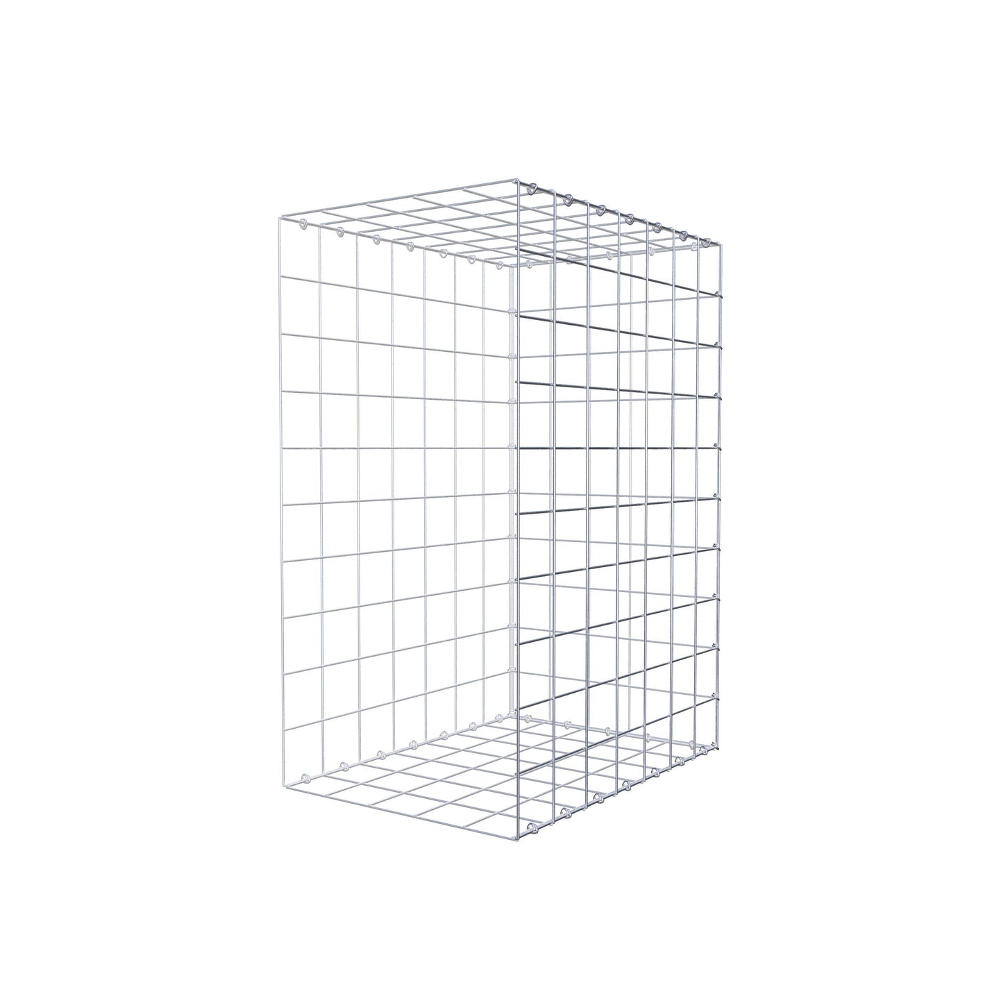 Mounted gabion type 2 100 cm x 70 cm x 50 cm (L x H x D), mesh size 10 cm x 10 cm, C-ring