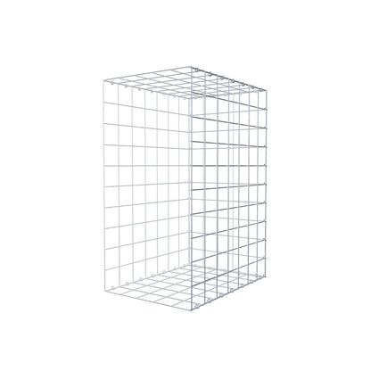 Mounted gabion type 2 100 cm x 70 cm x 50 cm (L x H x D), mesh size 10 cm x 10 cm, C-ring