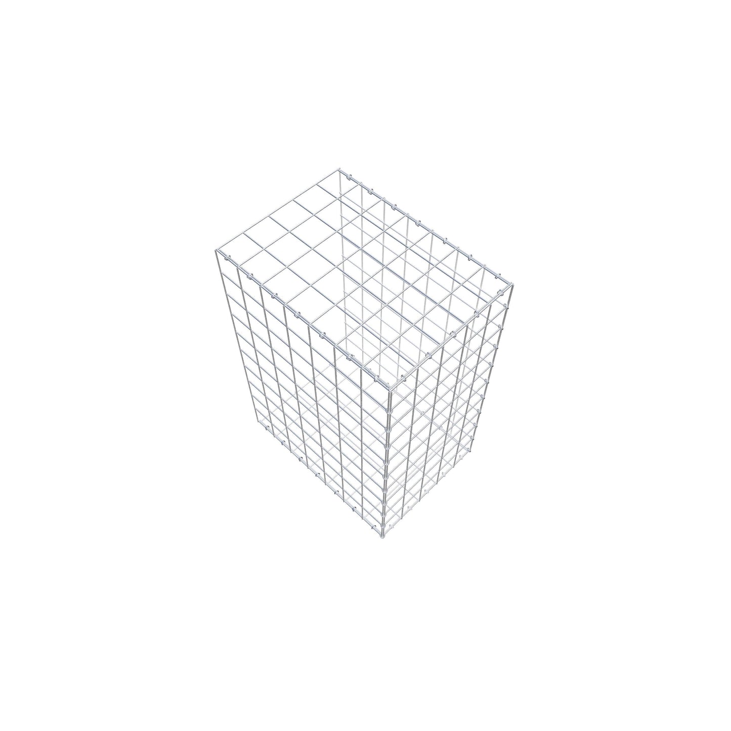 Mounted gabion type 2 100 cm x 70 cm x 50 cm (L x H x D), mesh size 10 cm x 10 cm, C-ring