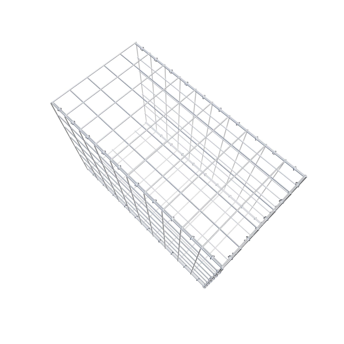 Mounted gabion type 2 100 cm x 70 cm x 50 cm (L x H x D), mesh size 10 cm x 10 cm, C-ring