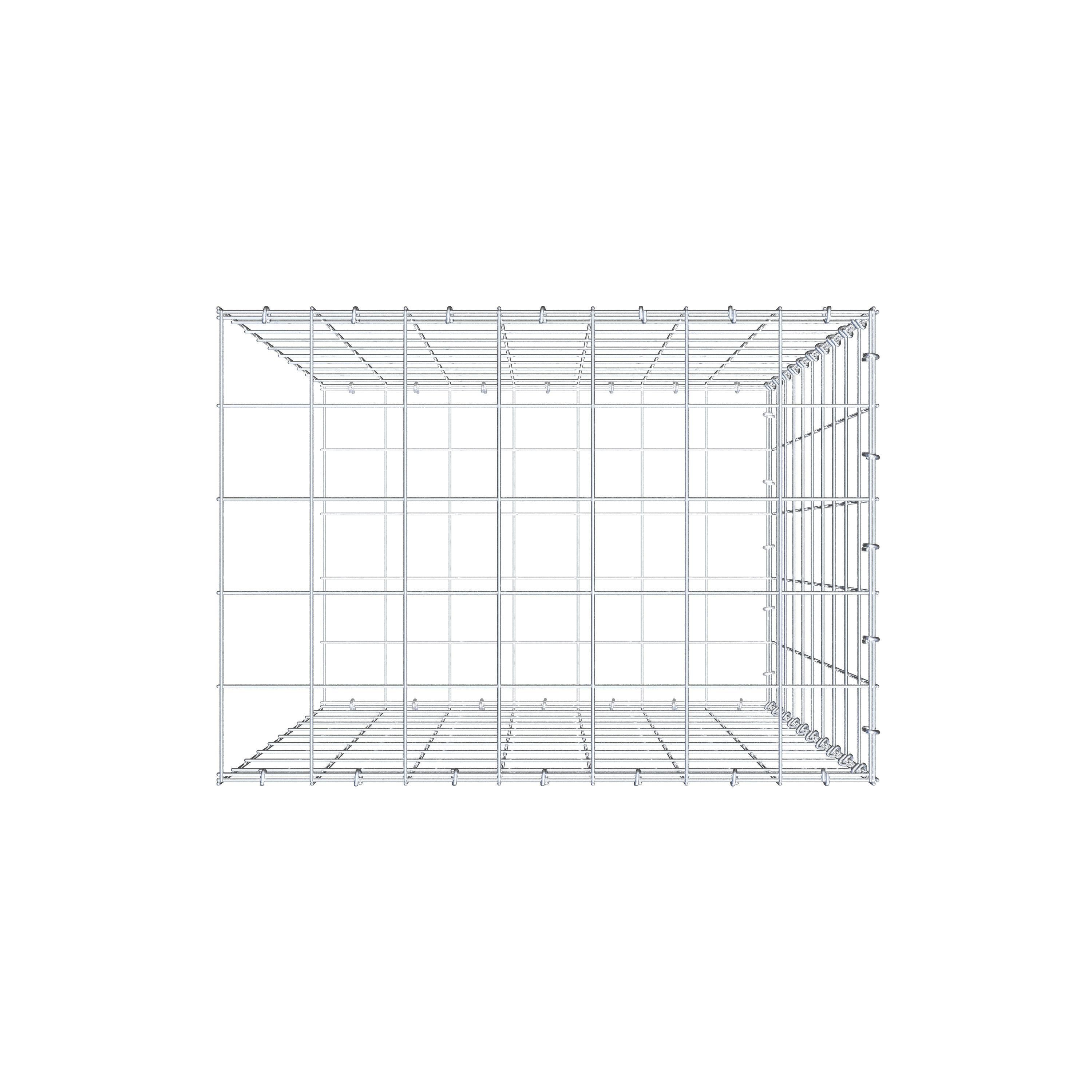 Gabião Tipo 2 100 cm x 70 cm x 50 cm (C x A x P), malhagem 10 cm x 10 cm, anel C