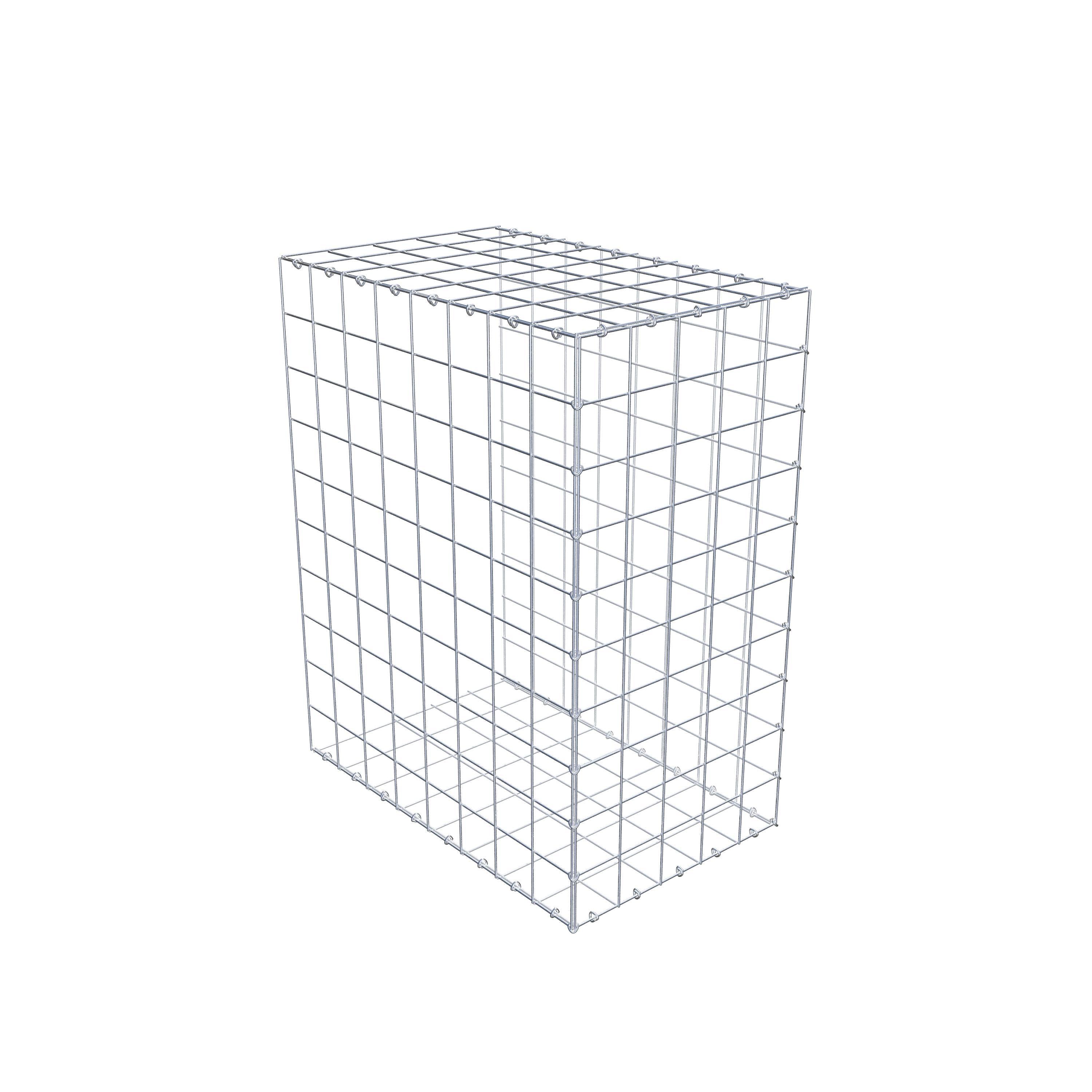 Monteret gabion type 2 100 cm x 80 cm x 50 cm (L x H x D), maskestørrelse 10 cm x 10 cm, C-ring