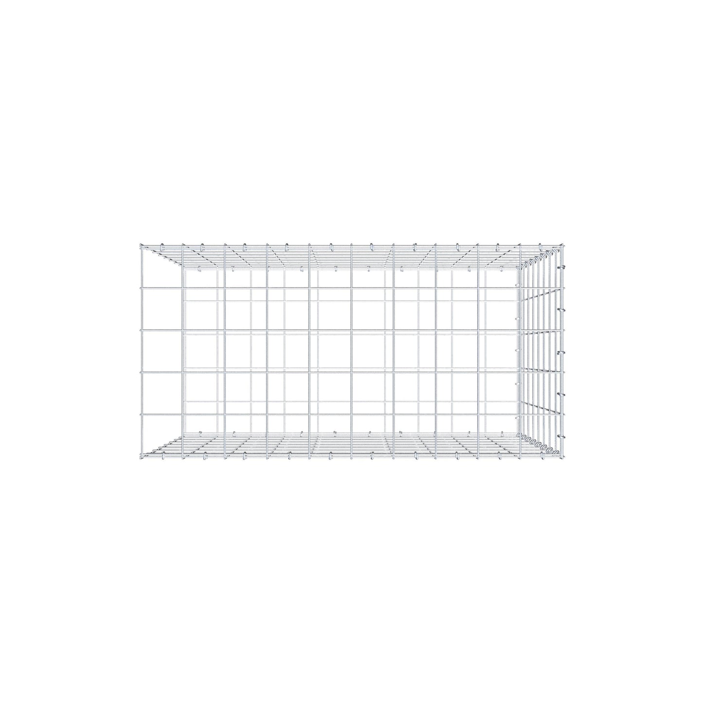 Anbaugabione Typ 2 100 cm x 80 cm x 50 cm (L x H x T), Maschenweite 10 cm x 10 cm, C-Ring