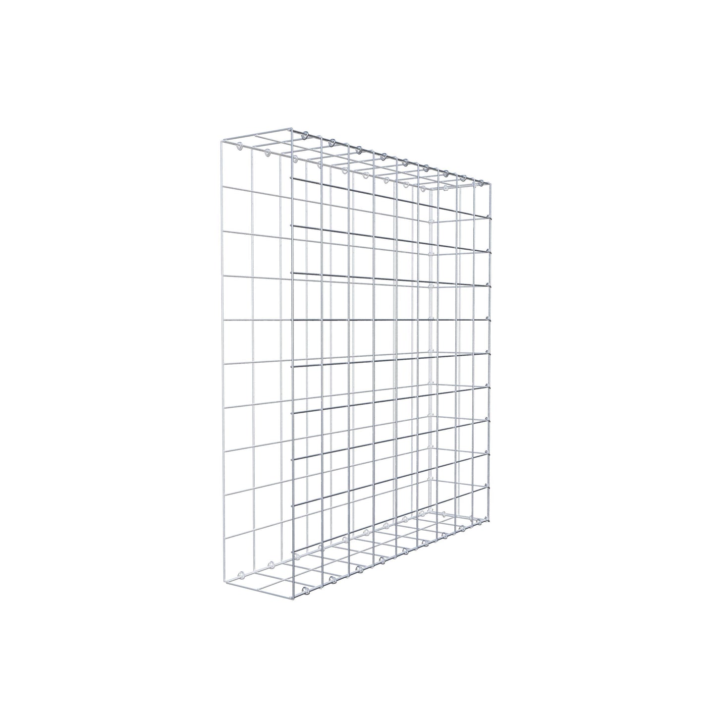 Mounted gabion type 2 100 cm x 90 cm x 20 cm (L x H x D), mesh size 10 cm x 10 cm, C-ring