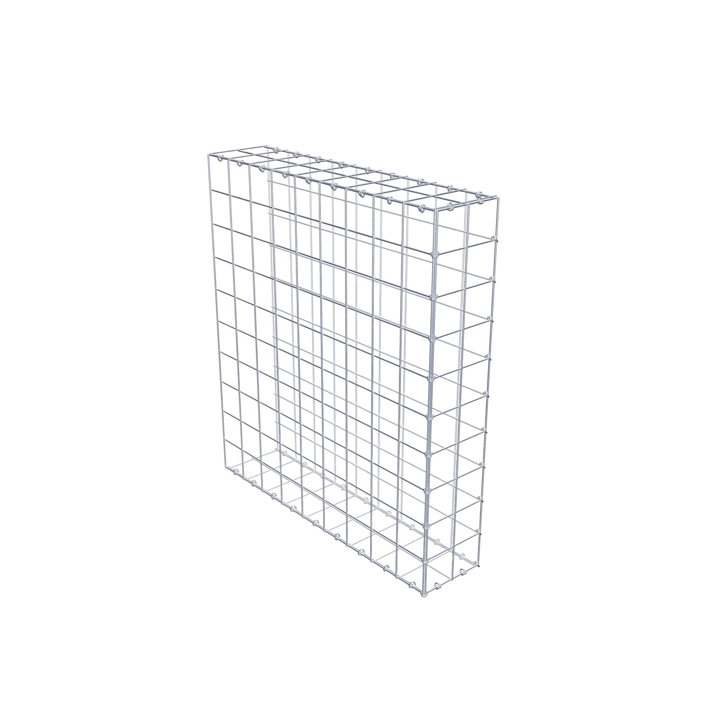 Mounted gabion type 2 100 cm x 90 cm x 20 cm (L x H x D), mesh size 10 cm x 10 cm, C-ring