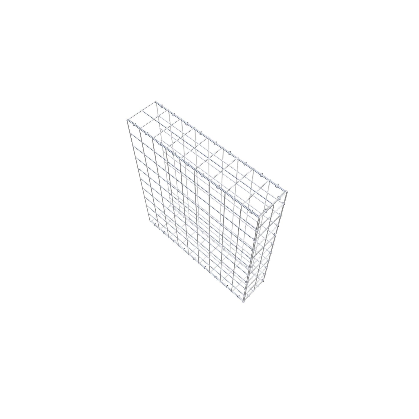 Mounted gabion type 2 100 cm x 90 cm x 20 cm (L x H x D), mesh size 10 cm x 10 cm, C-ring