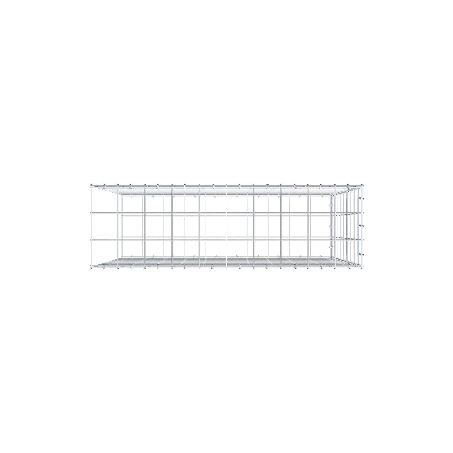Anbaugabione Typ 2 100 cm x 90 cm x 30 cm (L x H x T), Maschenweite 10 cm x 10 cm, C-Ring
