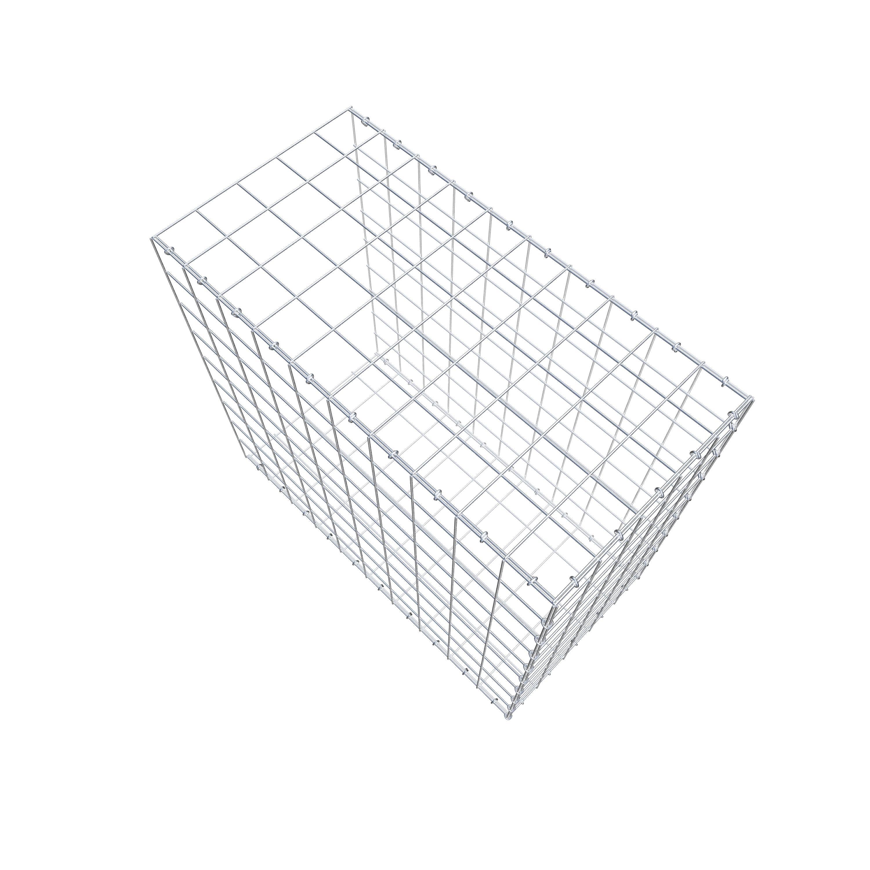 Mounted gabion type 2 100 cm x 90 cm x 50 cm (L x H x D), mesh size 10 cm x 10 cm, C-ring