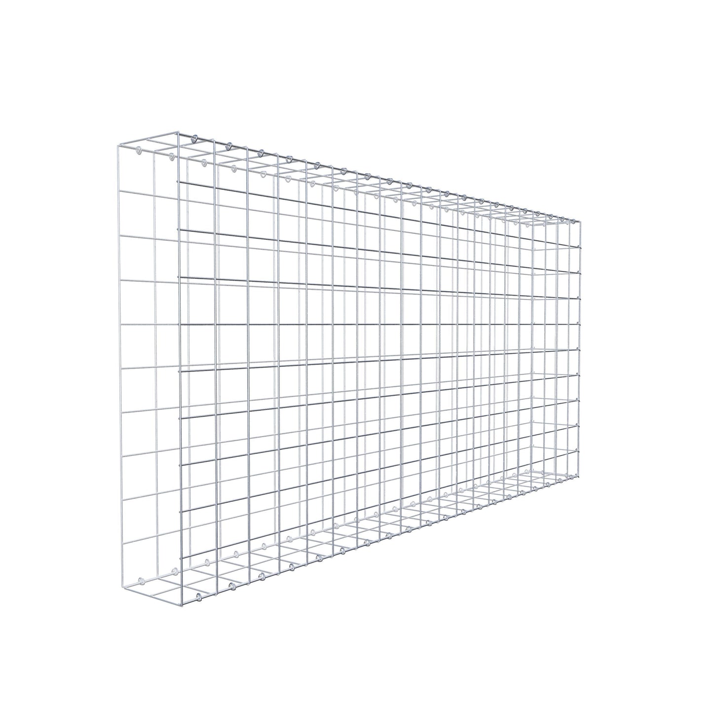 Monteret gabion type 2 200 cm x 100 cm x 20 cm (L x H x D), maskestørrelse 10 cm x 10 cm, C-ring