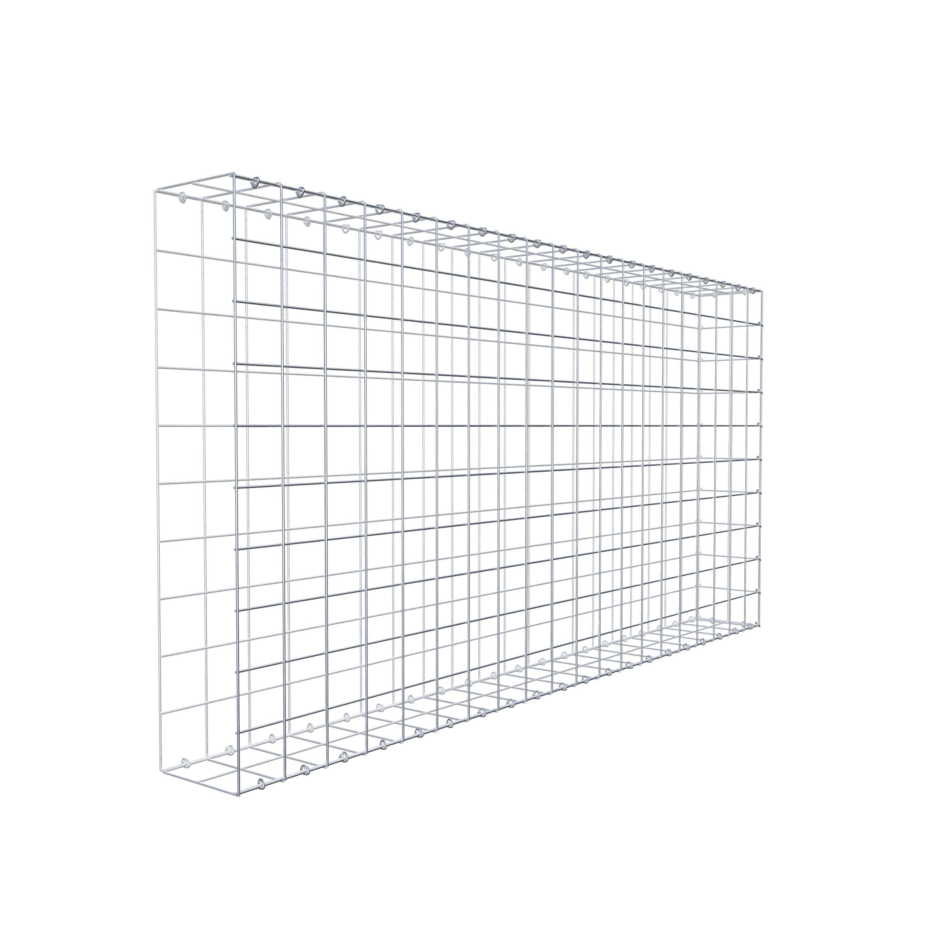 Monteret gabion type 2 200 cm x 100 cm x 20 cm (L x H x D), maskestørrelse 10 cm x 10 cm, C-ring