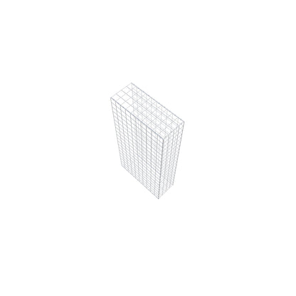 Fourche rapportée type 2 200 cm x 100 cm x 40 cm (L x H x P), maille 10 cm x 10 cm, anneau en C