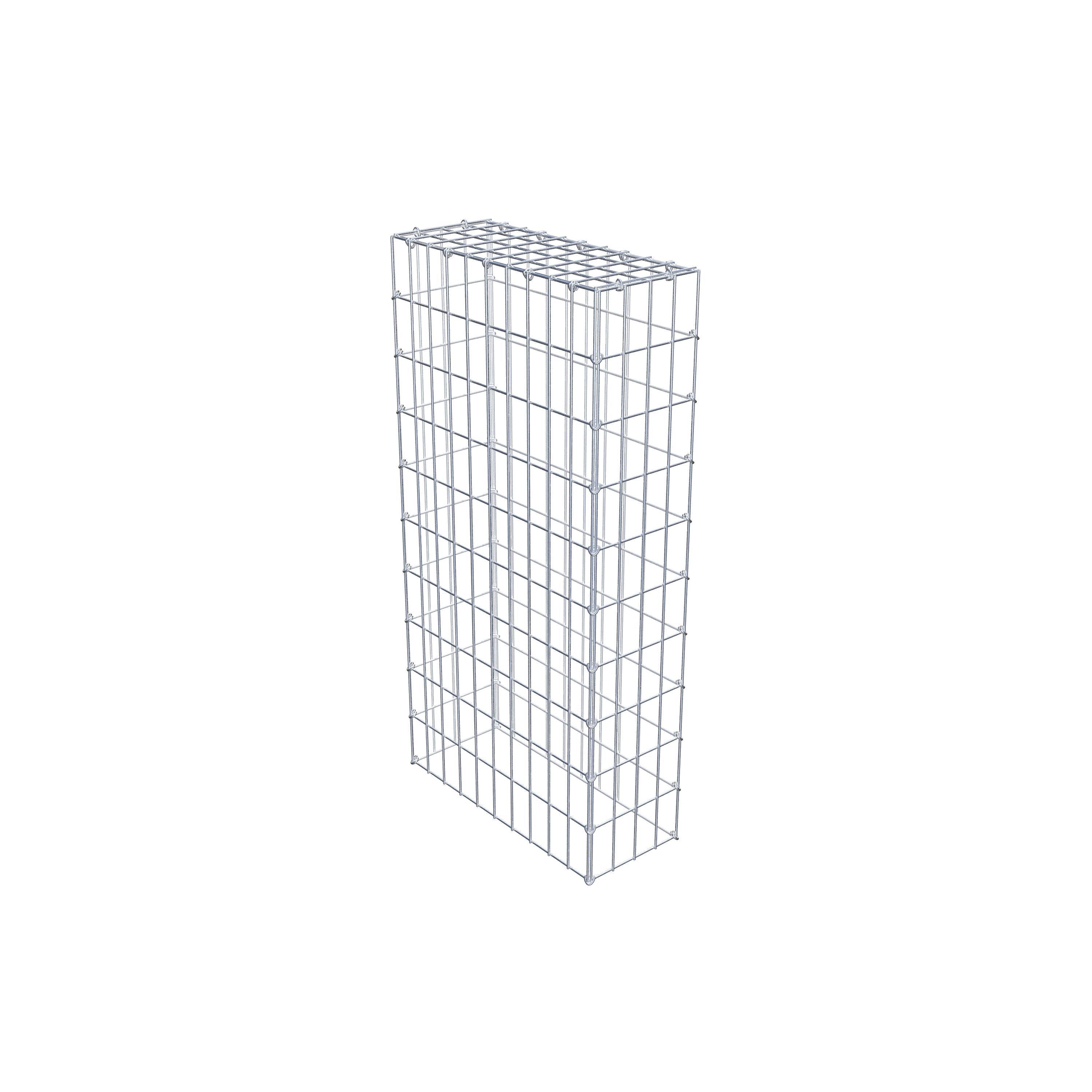 Monteret gabion type 3 100 cm x 50 cm x 20 cm (L x H x D), maskestørrelse 5 cm x 10 cm, C-ring