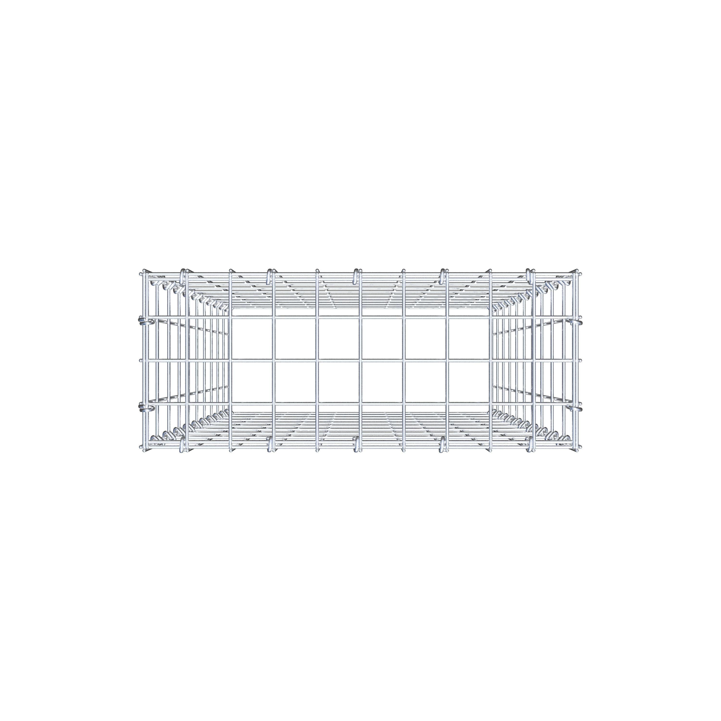 Monteret gabion type 3 100 cm x 50 cm x 20 cm (L x H x D), maskestørrelse 5 cm x 10 cm, C-ring