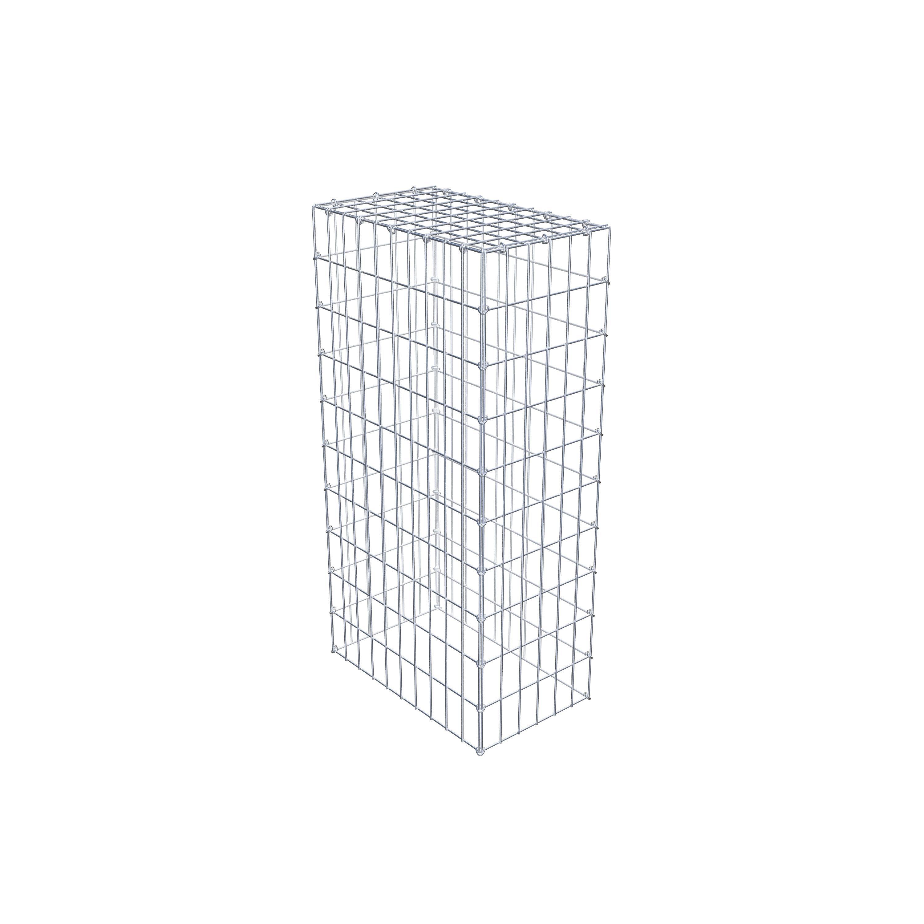 Monteret gabion type 3 100 cm x 50 cm x 30 cm (L x H x D), maskestørrelse 5 cm x 10 cm, C-ring