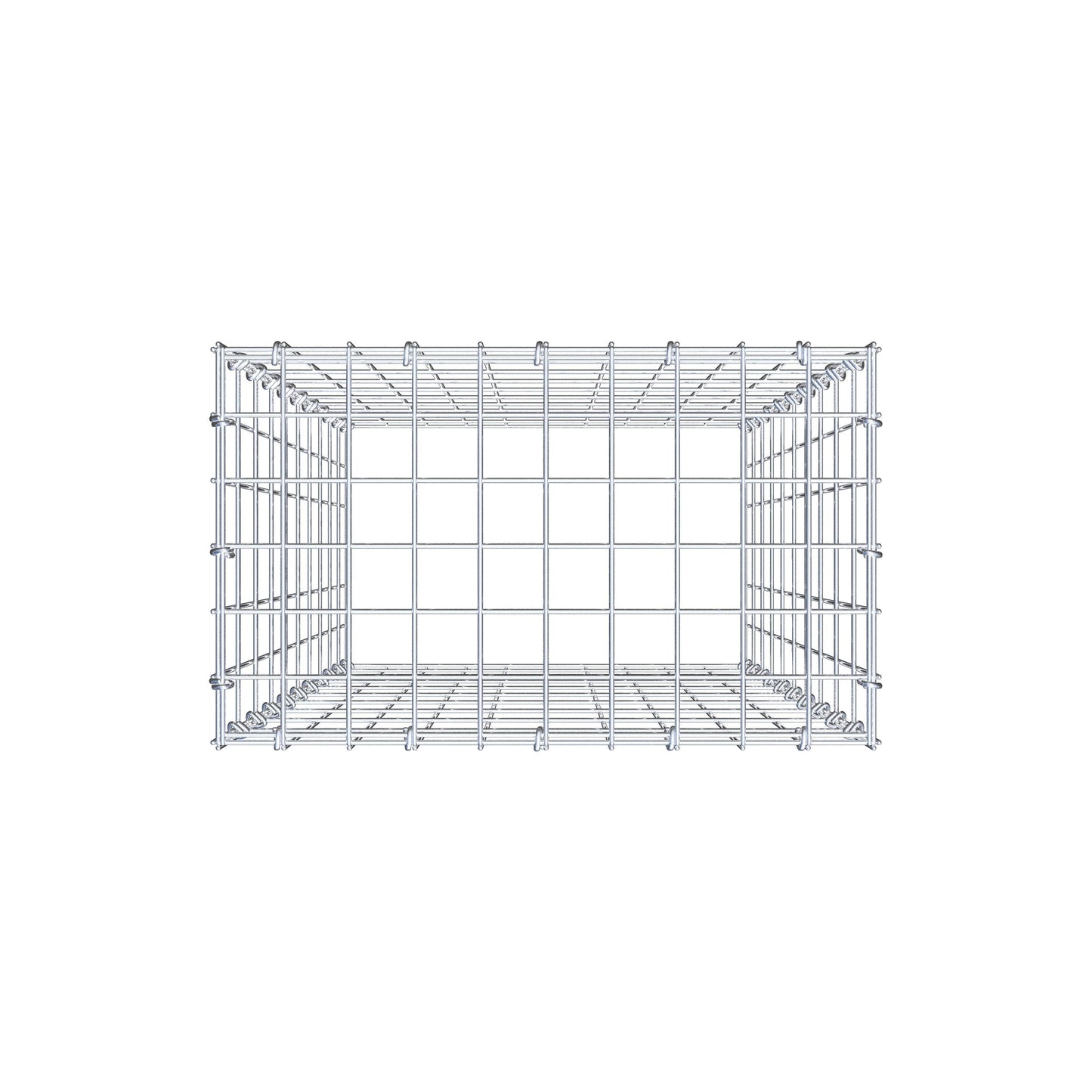 Mounted gabion type 3 100 cm x 50 cm x 30 cm (L x H x D), mesh size 5 cm x 10 cm, C-ring
