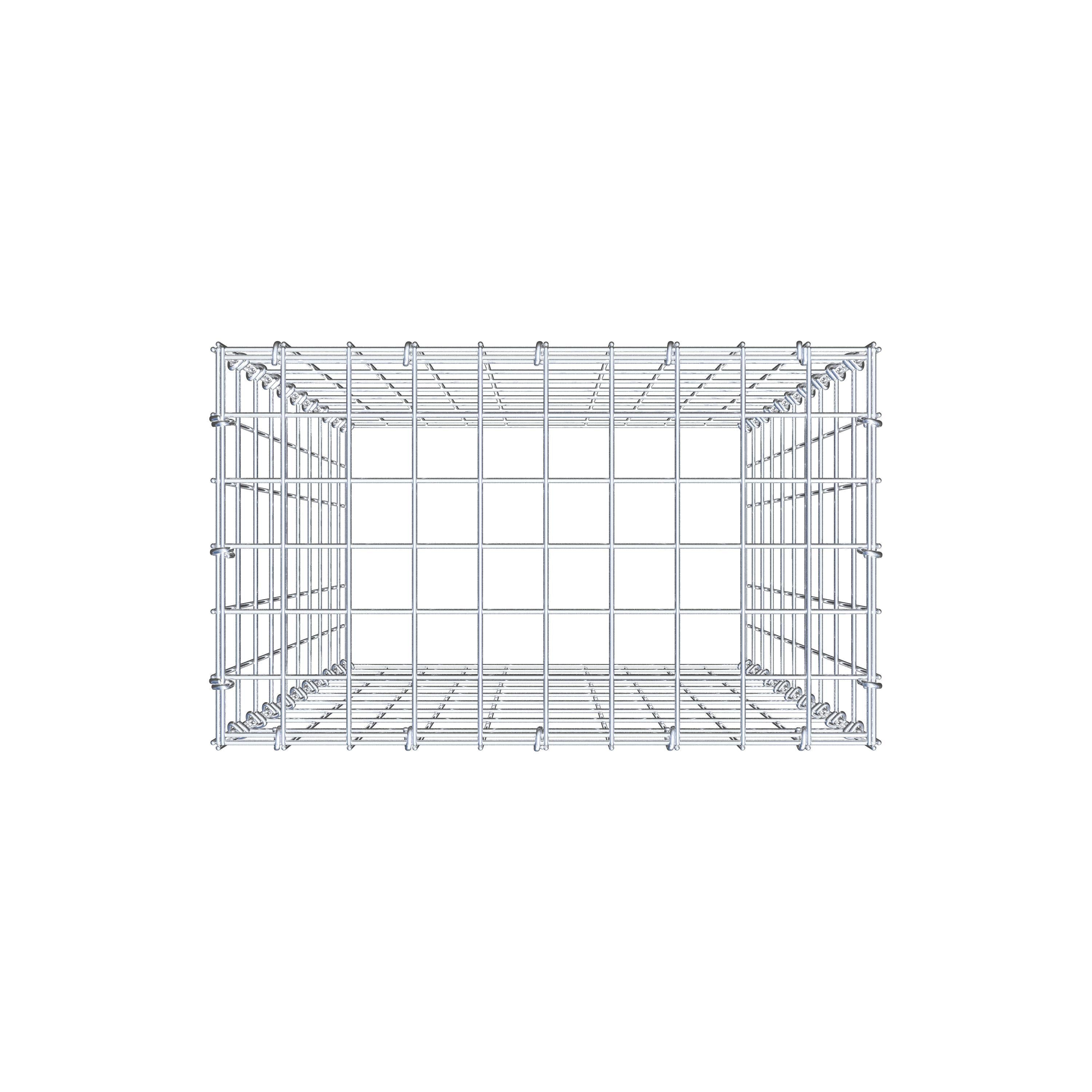 Gabião Tipo 3 100 cm x 50 cm x 30 cm (C x A x P), malhagem 5 cm x 10 cm, anel C