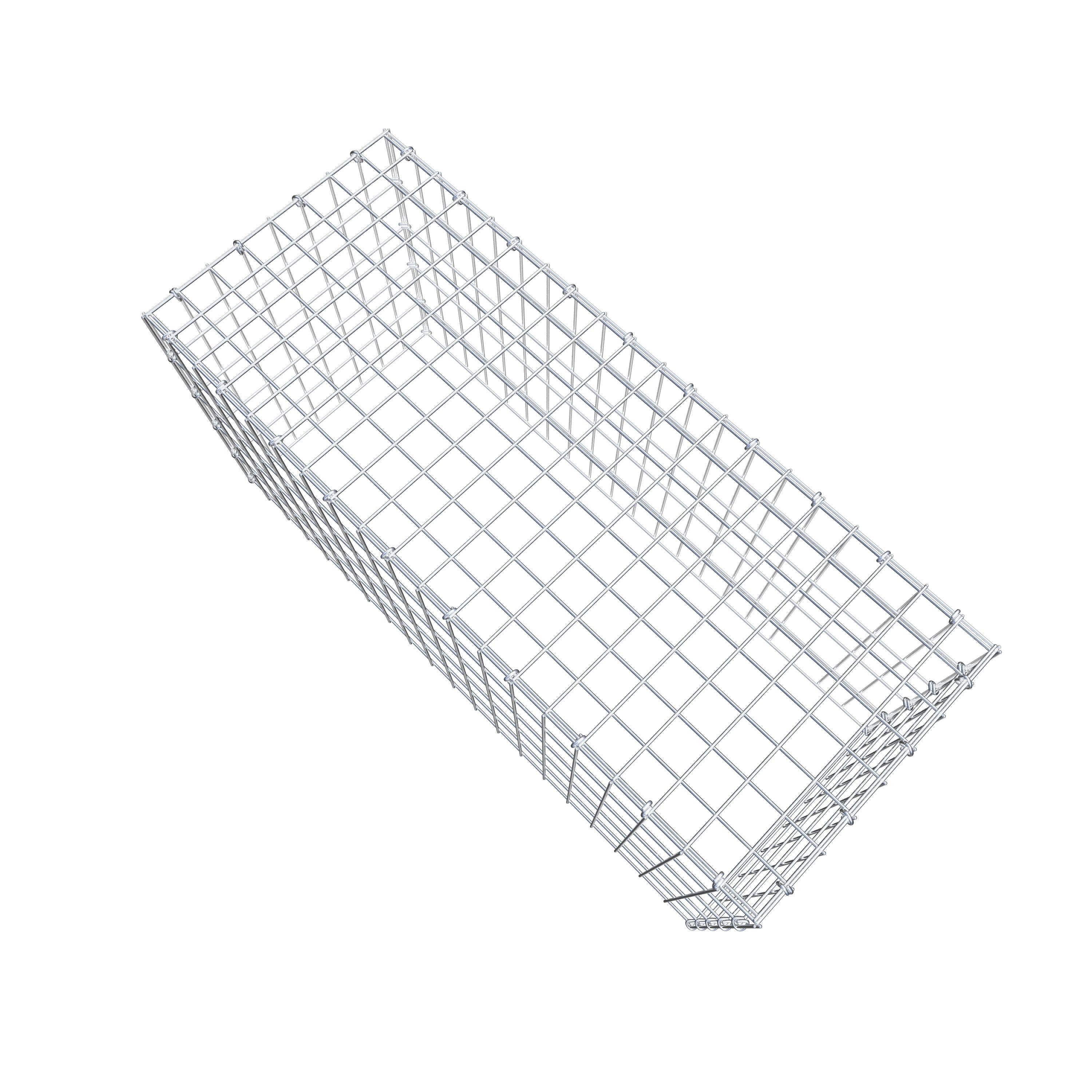 Monteret gabion type 3 100 cm x 50 cm x 40 cm (L x H x D), maskestørrelse 5 cm x 10 cm, C-ring