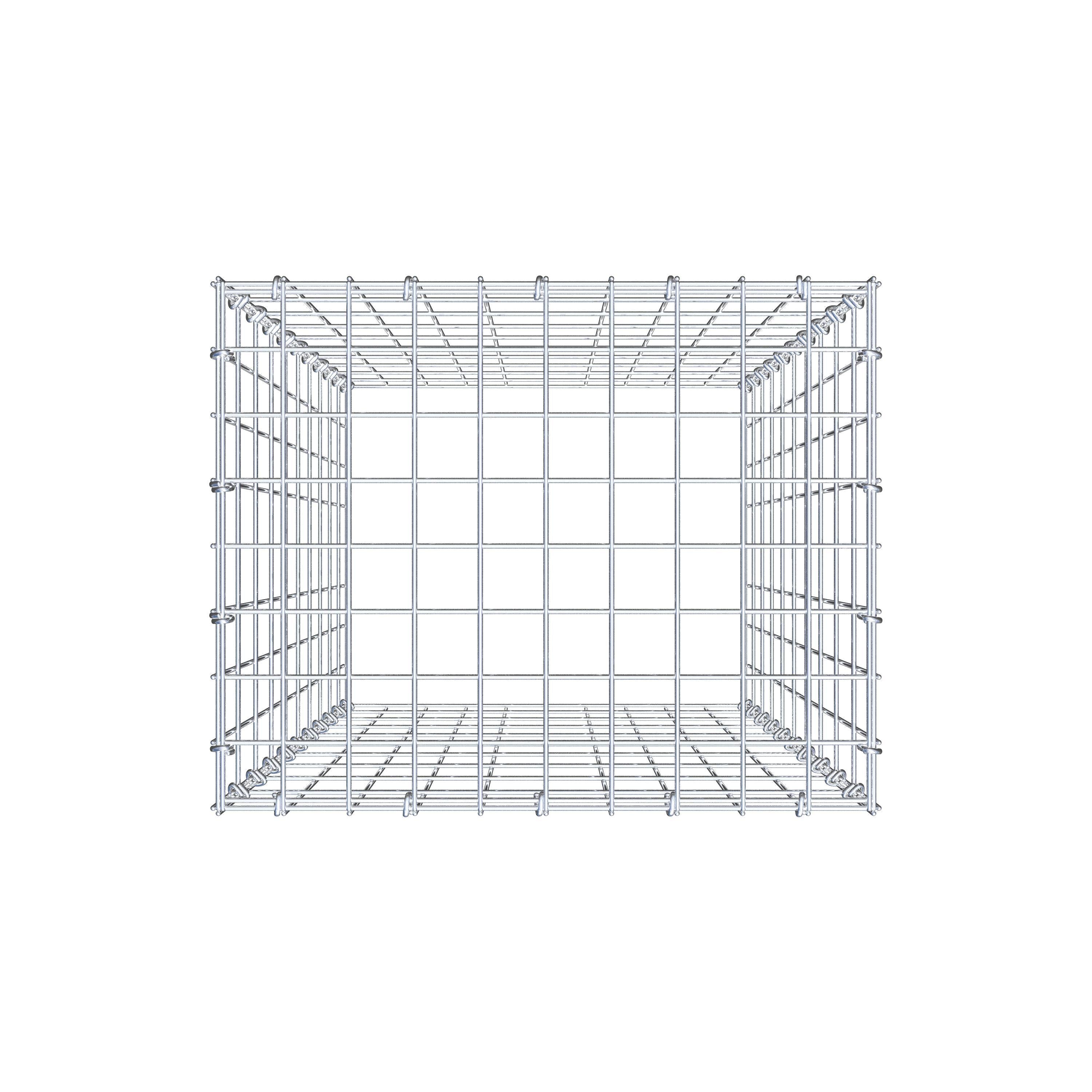 Gabião Tipo 3 100 cm x 50 cm x 40 cm (C x A x P), malhagem 5 cm x 10 cm, anel C