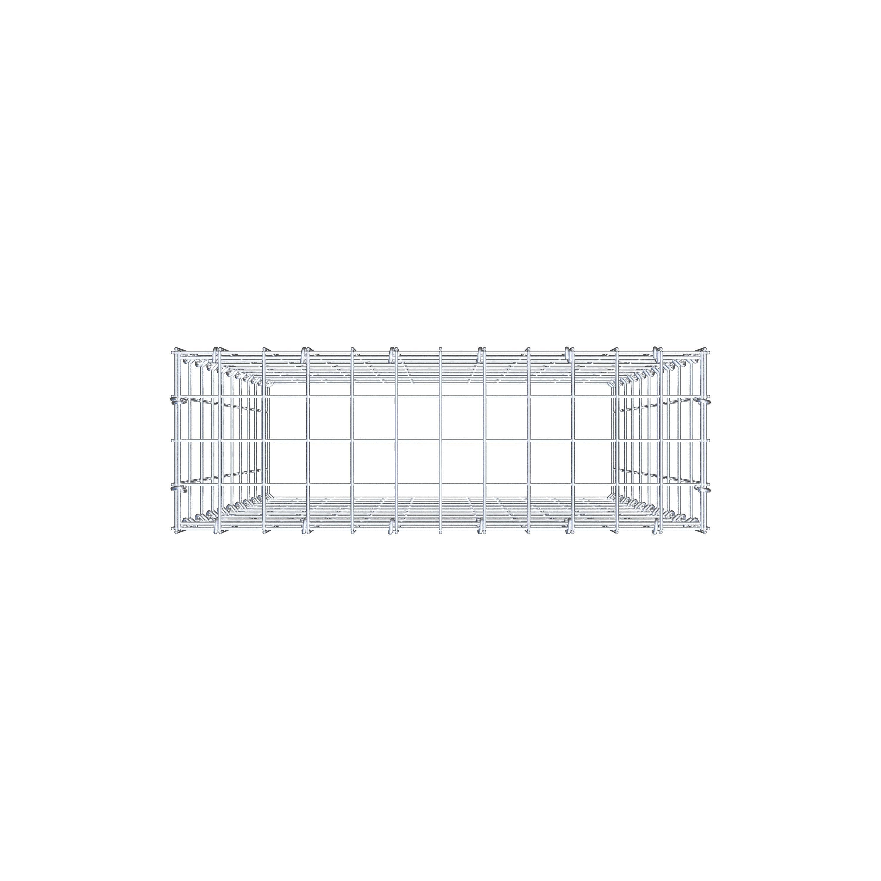 Gabião Tipo 3 100 cm x 60 cm x 20 cm (C x A x P), malhagem 5 cm x 10 cm, anel C