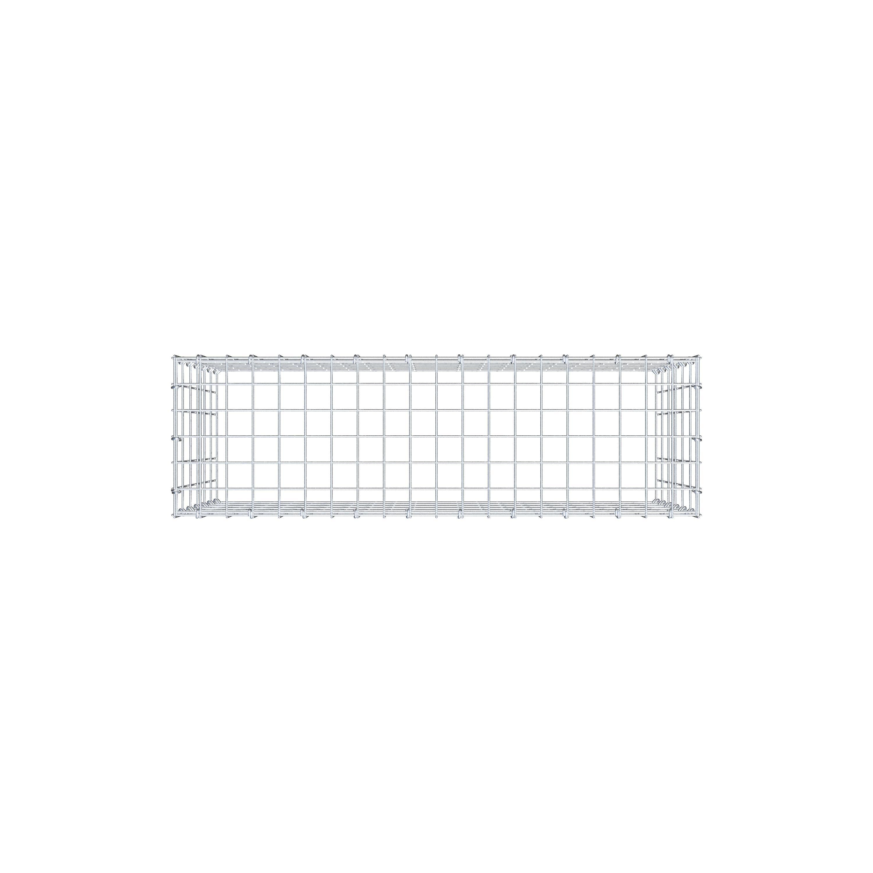 Monteret gabion type 3 100 cm x 60 cm x 30 cm (L x H x D), maskestørrelse 5 cm x 10 cm, C-ring