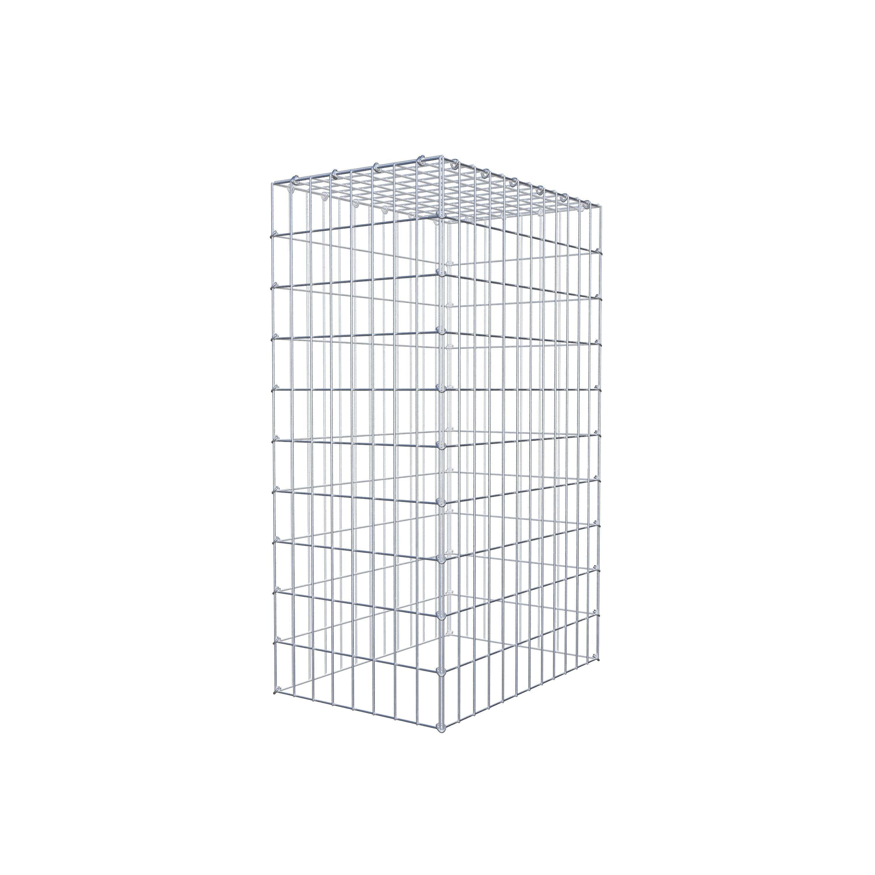 Mounted gabion type 3 100 cm x 60 cm x 40 cm (L x H x D), mesh size 5 cm x 10 cm, C-ring