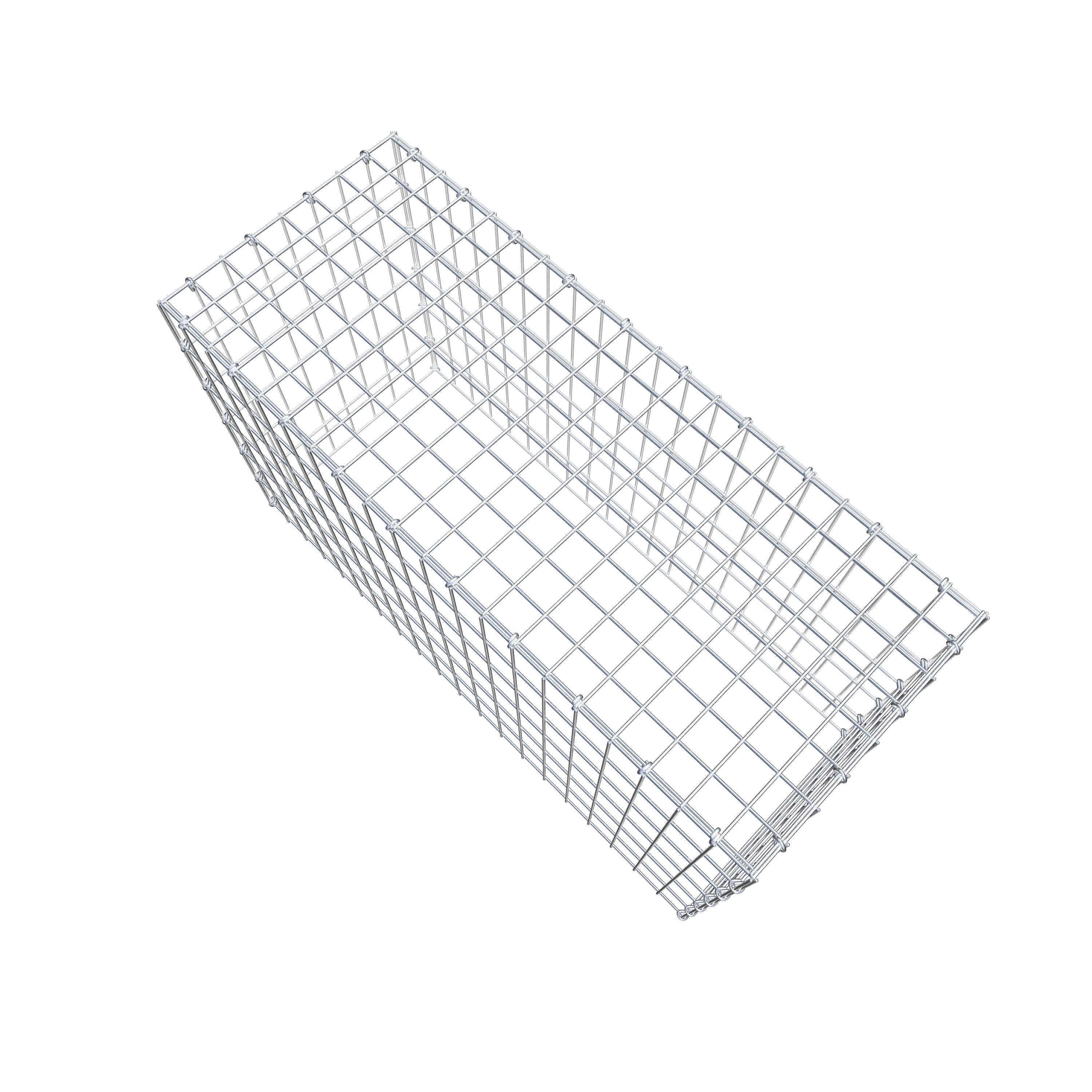 Mounted gabion type 3 100 cm x 60 cm x 40 cm (L x H x D), mesh size 5 cm x 10 cm, C-ring