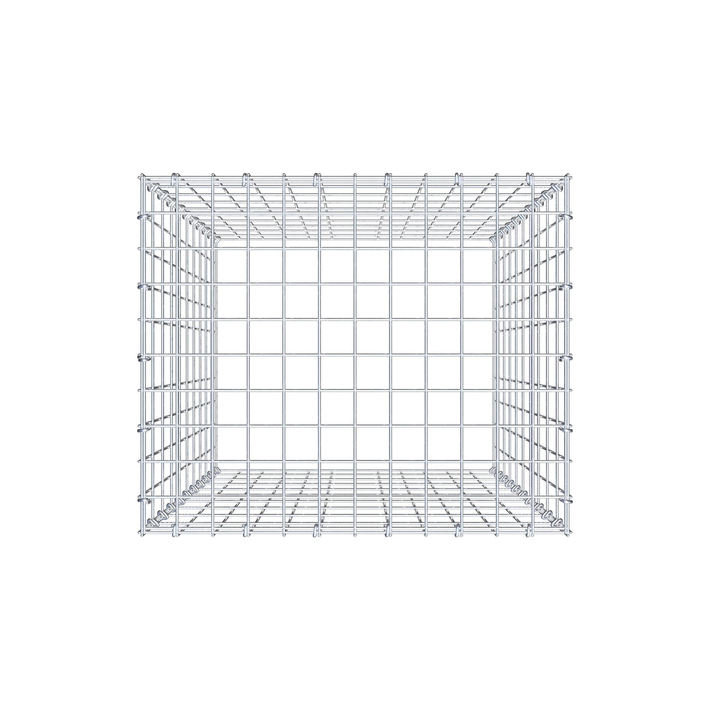 Mounted gabion type 3 100 cm x 60 cm x 50 cm (L x H x D), mesh size 5 cm x 10 cm, C-ring