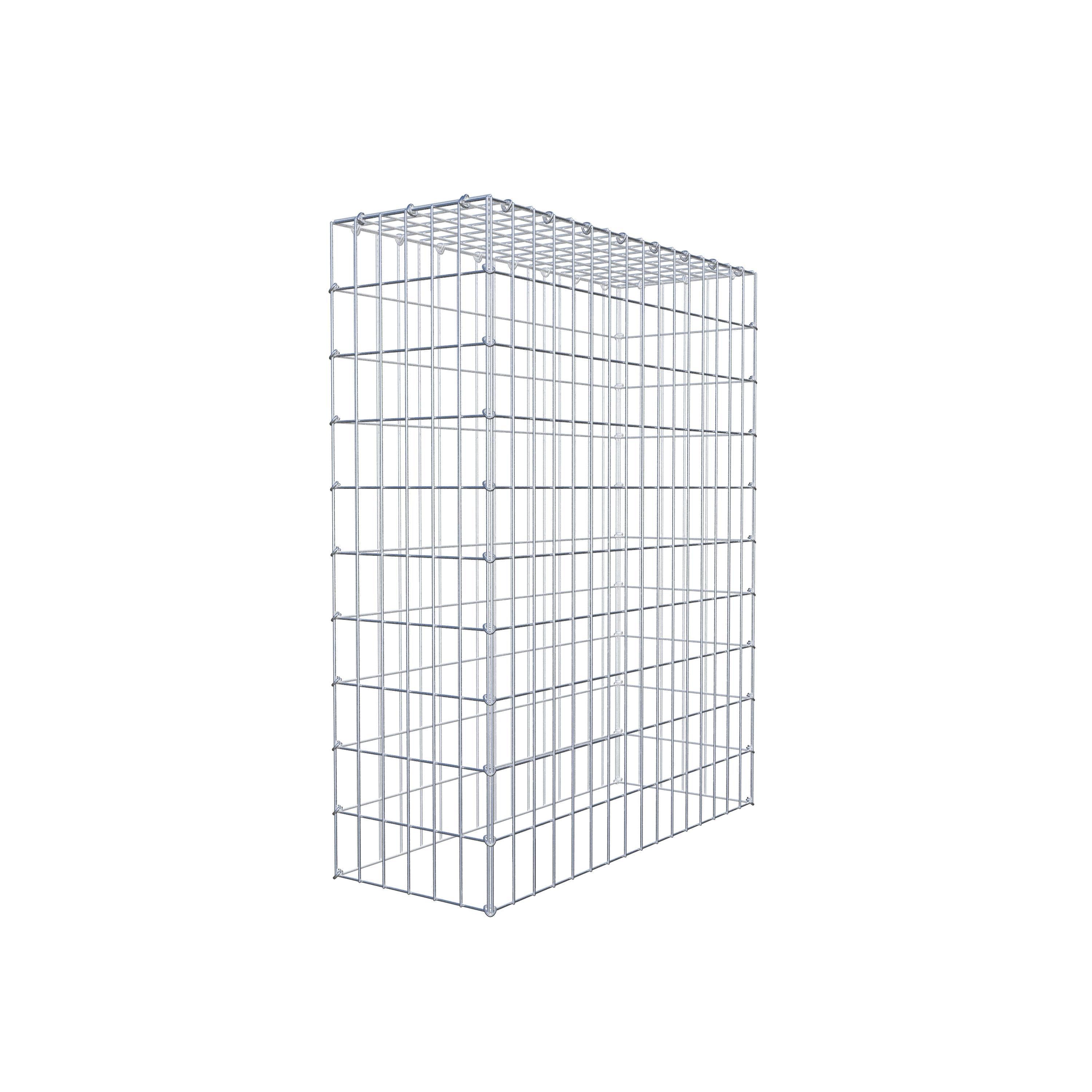 Monteret gabion type 3 100 cm x 80 cm x 30 cm (L x H x D), maskestørrelse 5 cm x 10 cm, C-ring