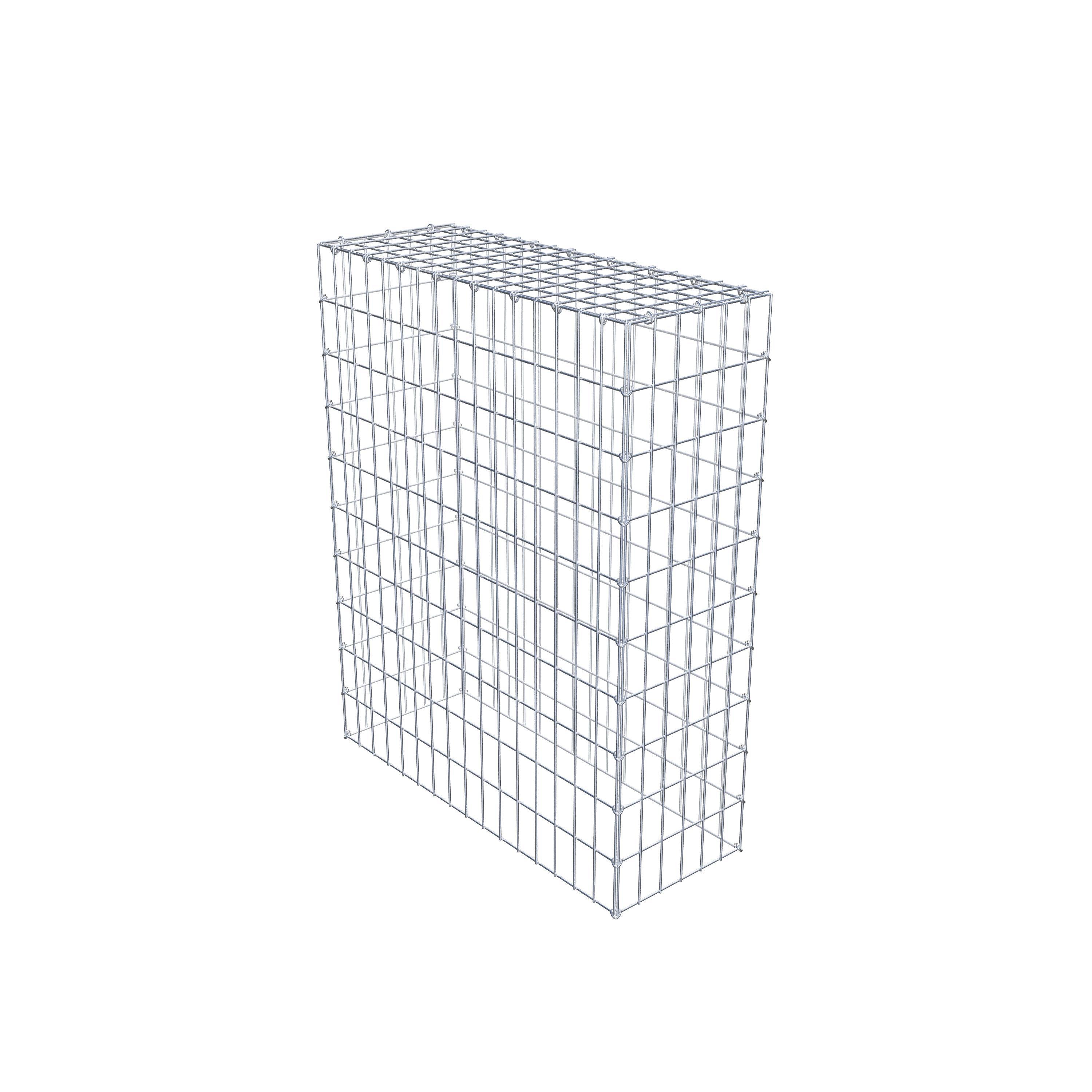 Monteret gabion type 3 100 cm x 80 cm x 30 cm (L x H x D), maskestørrelse 5 cm x 10 cm, C-ring