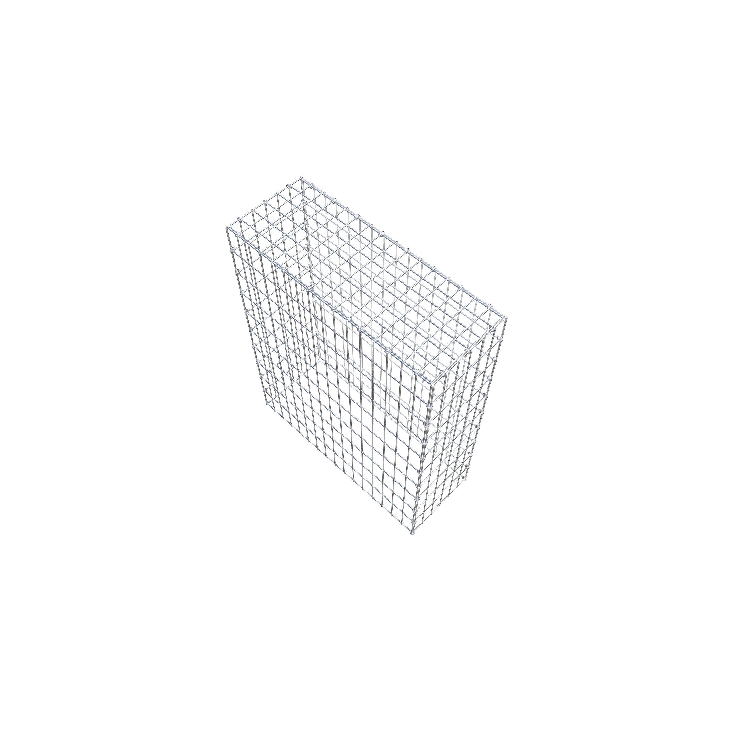 Monteret gabion type 3 100 cm x 80 cm x 30 cm (L x H x D), maskestørrelse 5 cm x 10 cm, C-ring