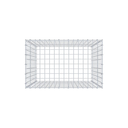 Mounted gabion type 3 100 cm x 80 cm x 50 cm (L x H x D), mesh size 5 cm x 10 cm, C-ring