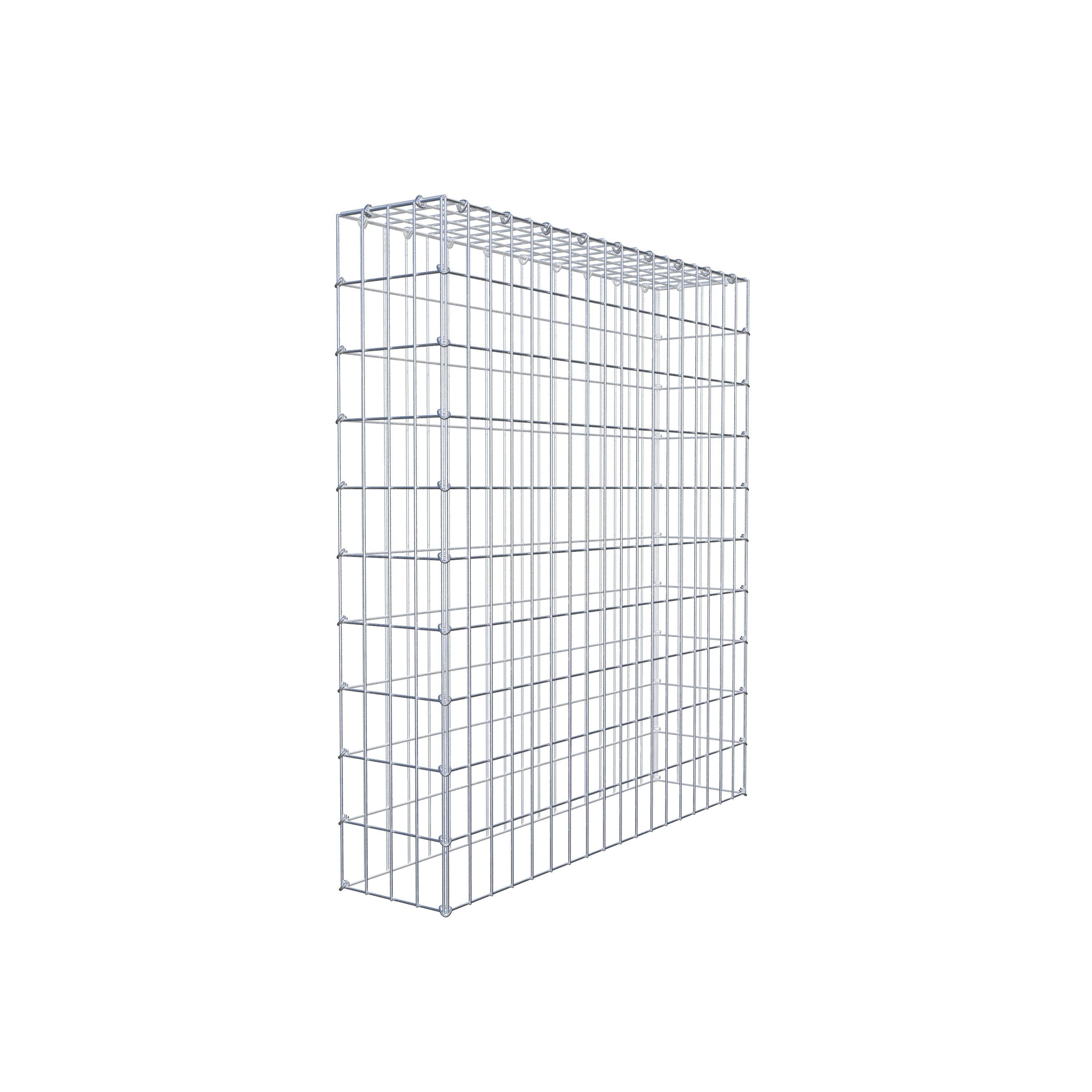 Monteret gabion type 3 100 cm x 90 cm x 20 cm (L x H x D), maskestørrelse 5 cm x 10 cm, C-ring