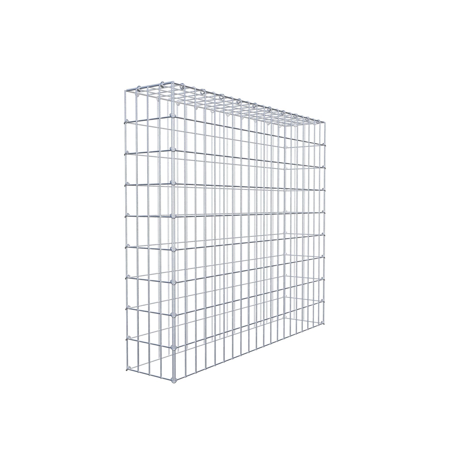 Mounted gabion type 3 100 cm x 90 cm x 20 cm (L x H x D), mesh size 5 cm x 10 cm, C-ring