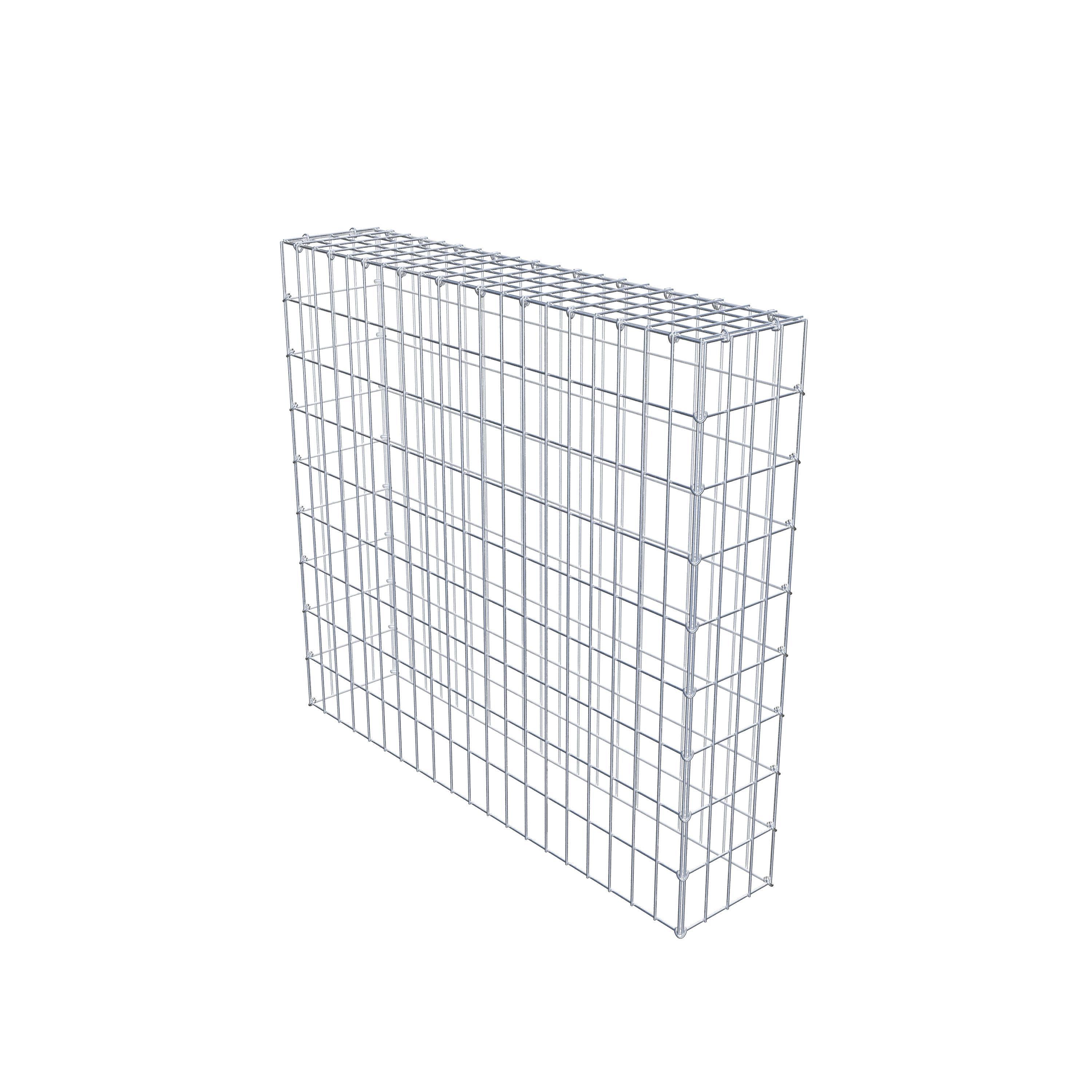 Monteret gabion type 3 100 cm x 90 cm x 20 cm (L x H x D), maskestørrelse 5 cm x 10 cm, C-ring