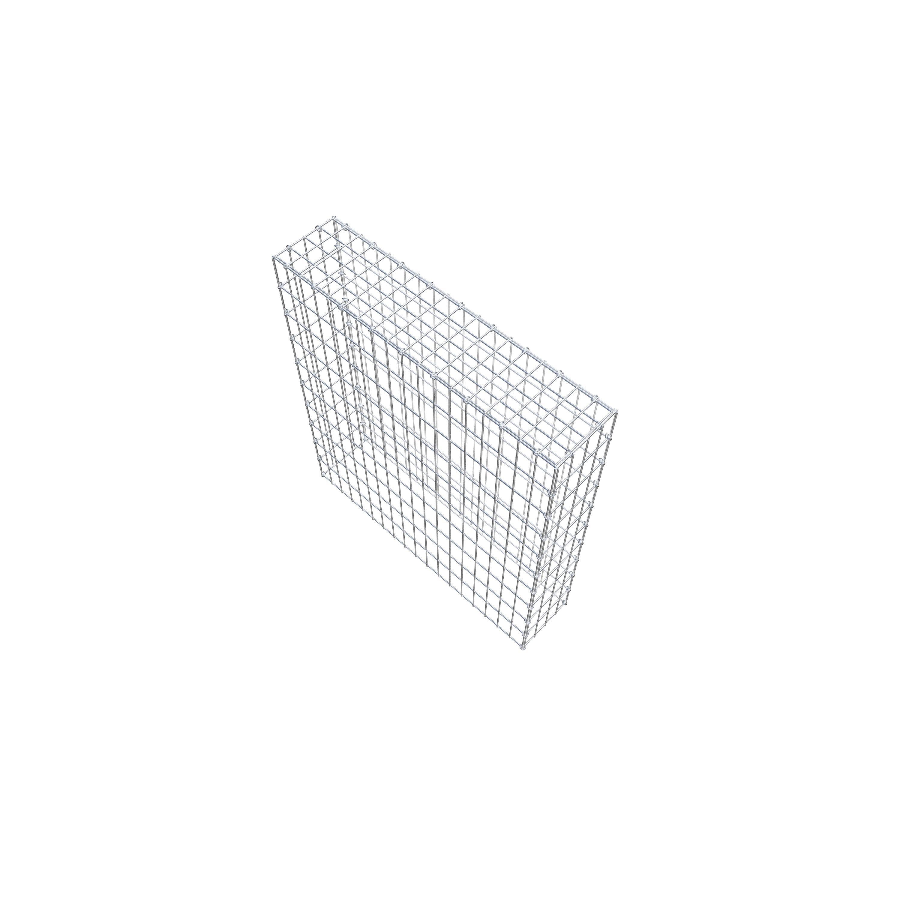 Monteret gabion type 3 100 cm x 90 cm x 20 cm (L x H x D), maskestørrelse 5 cm x 10 cm, C-ring