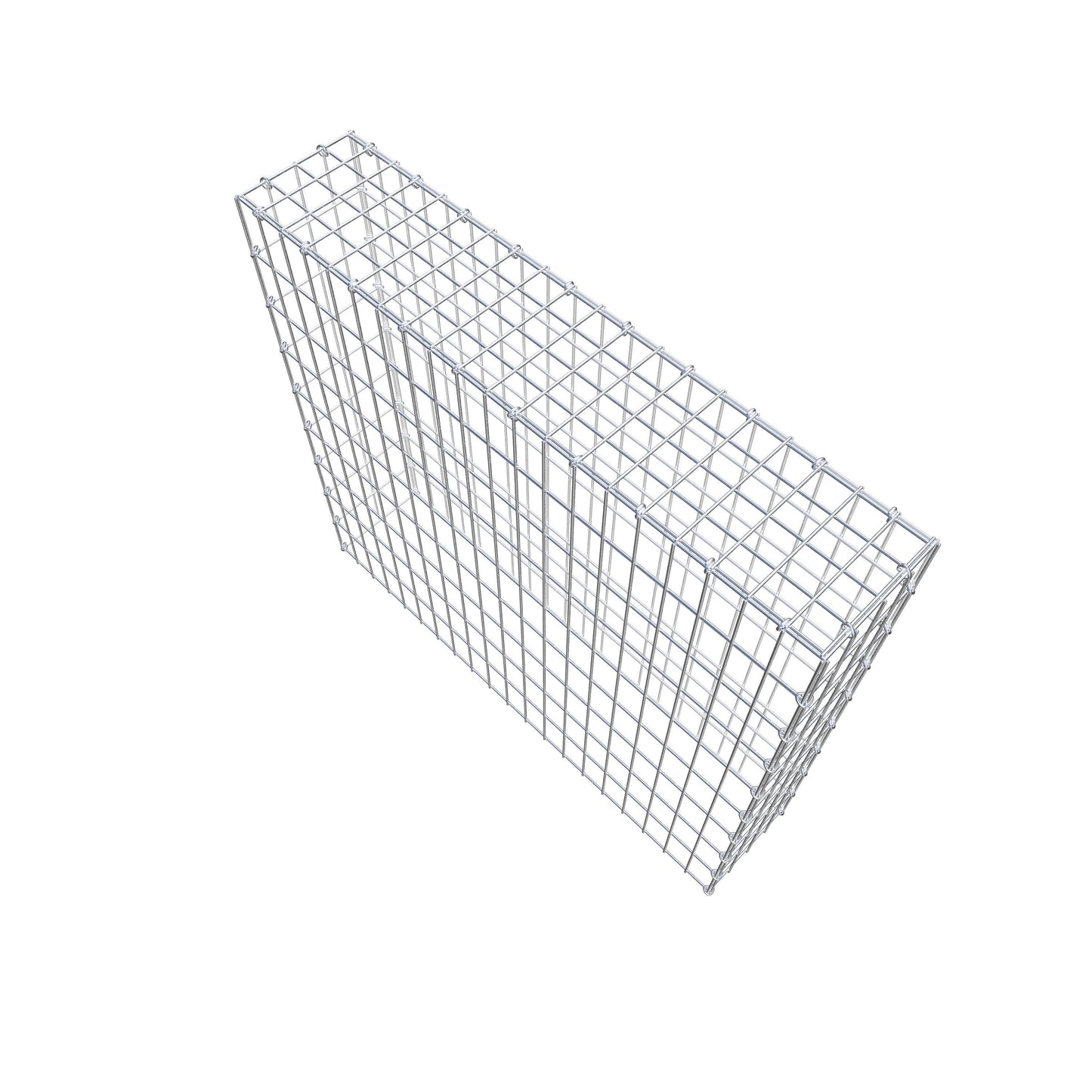 Mounted gabion type 3 100 cm x 90 cm x 20 cm (L x H x D), mesh size 5 cm x 10 cm, C-ring
